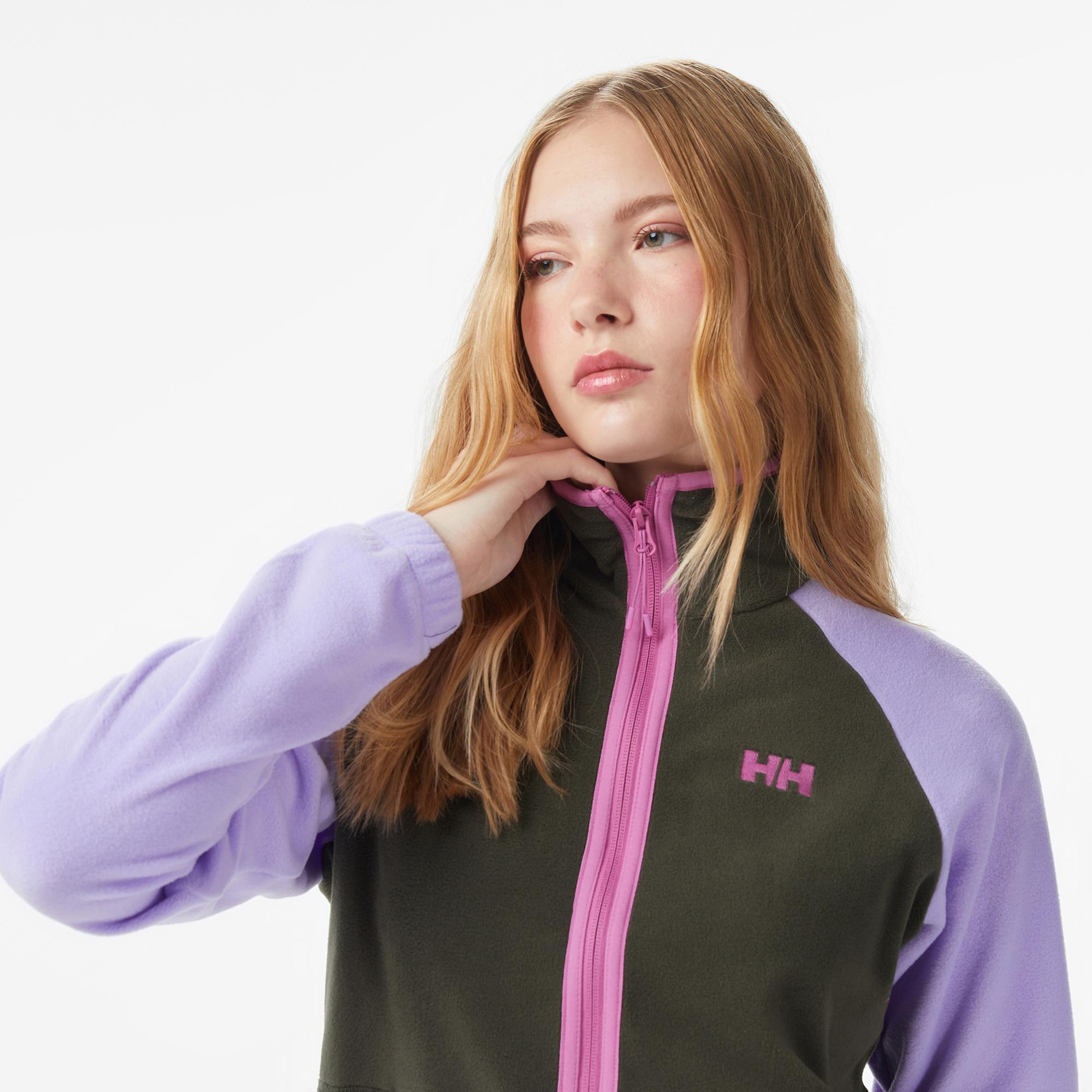 Helly Hansen W Rig 1/2 Zip Polar Kadın Mor Sweatshirt