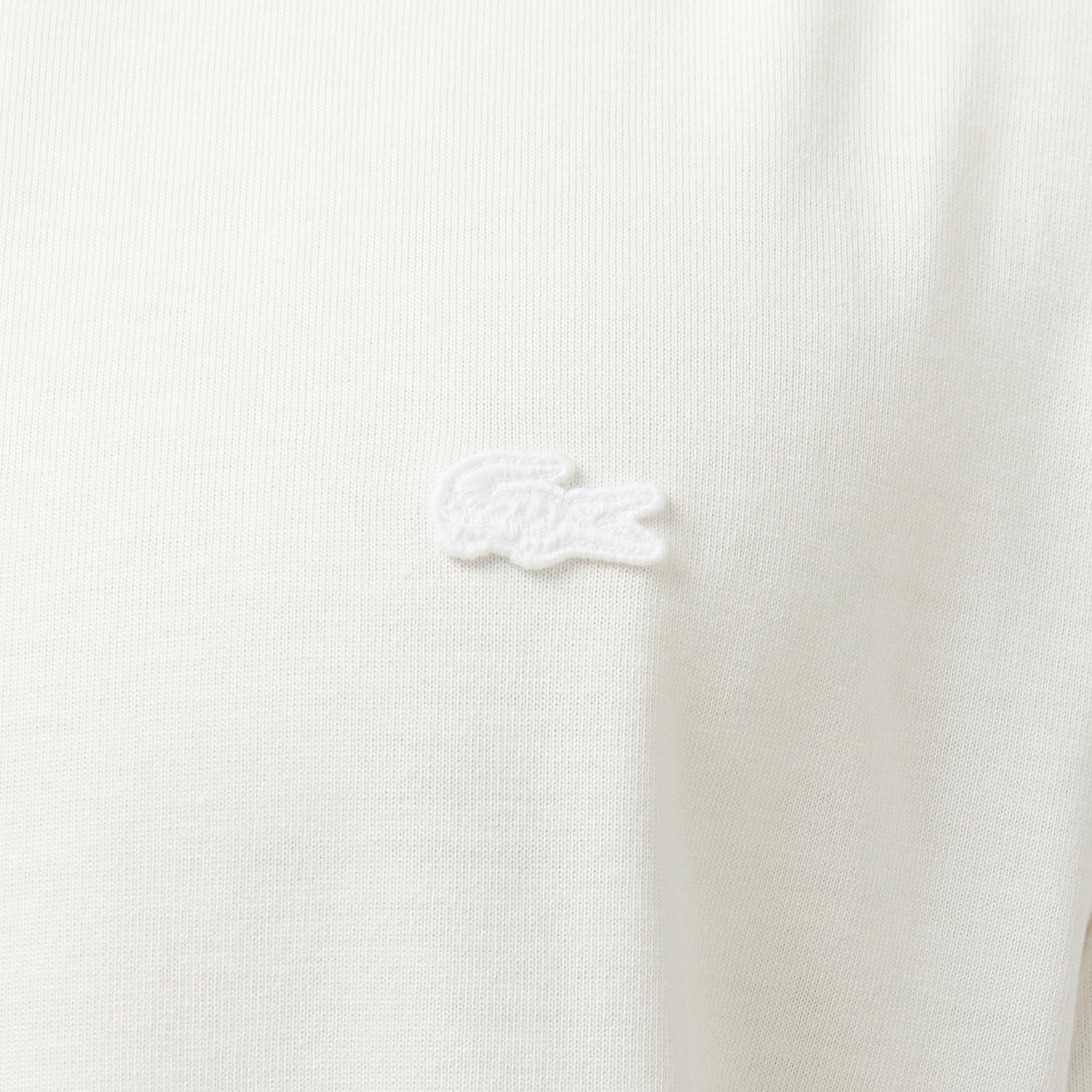 Lacoste Erkek Relaxed Fit Bisiklet Yaka Beyaz T-Shirt