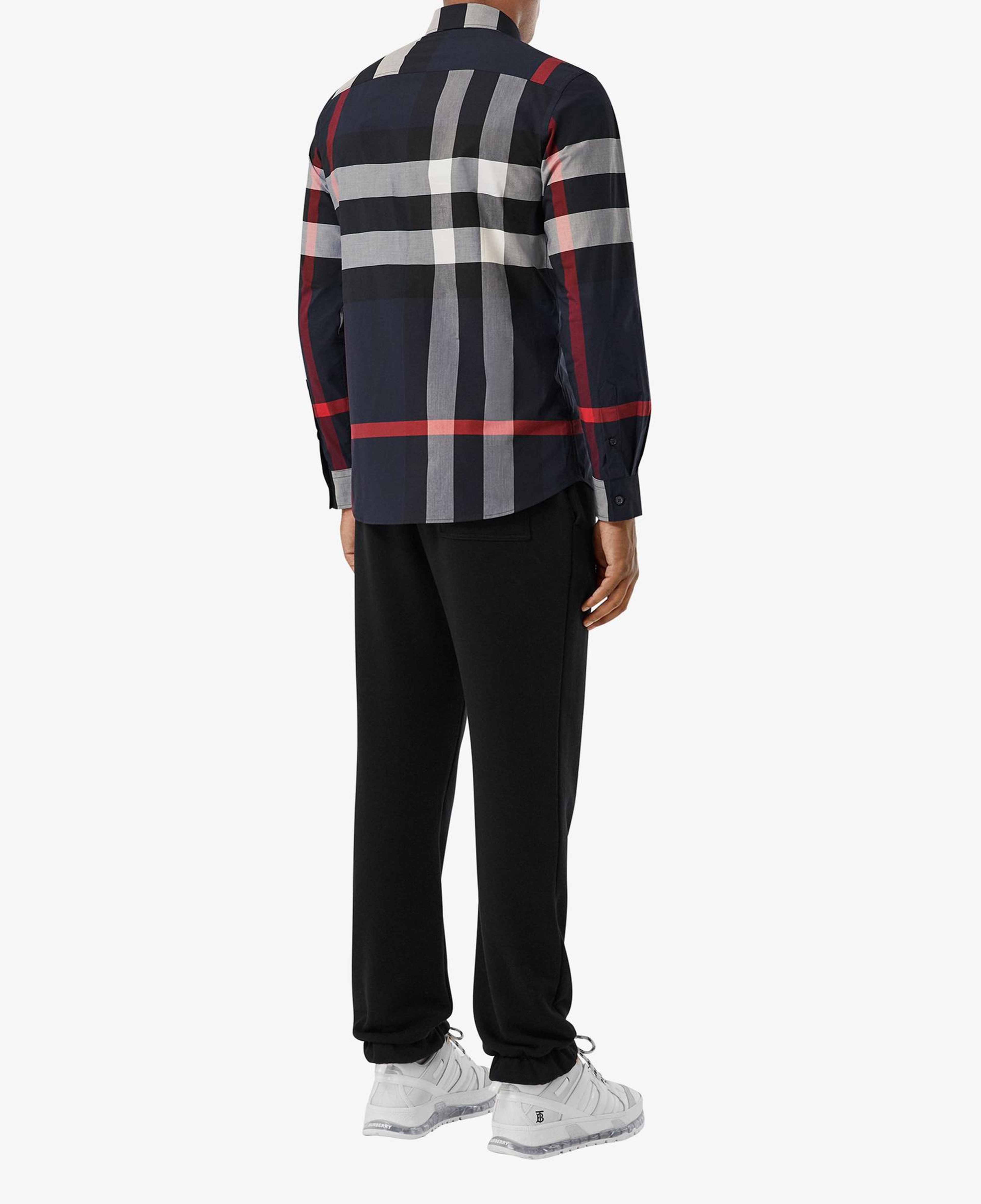 Burberry Somerton Stretch Cotton Poplin Erkek Lacivert Gömlek