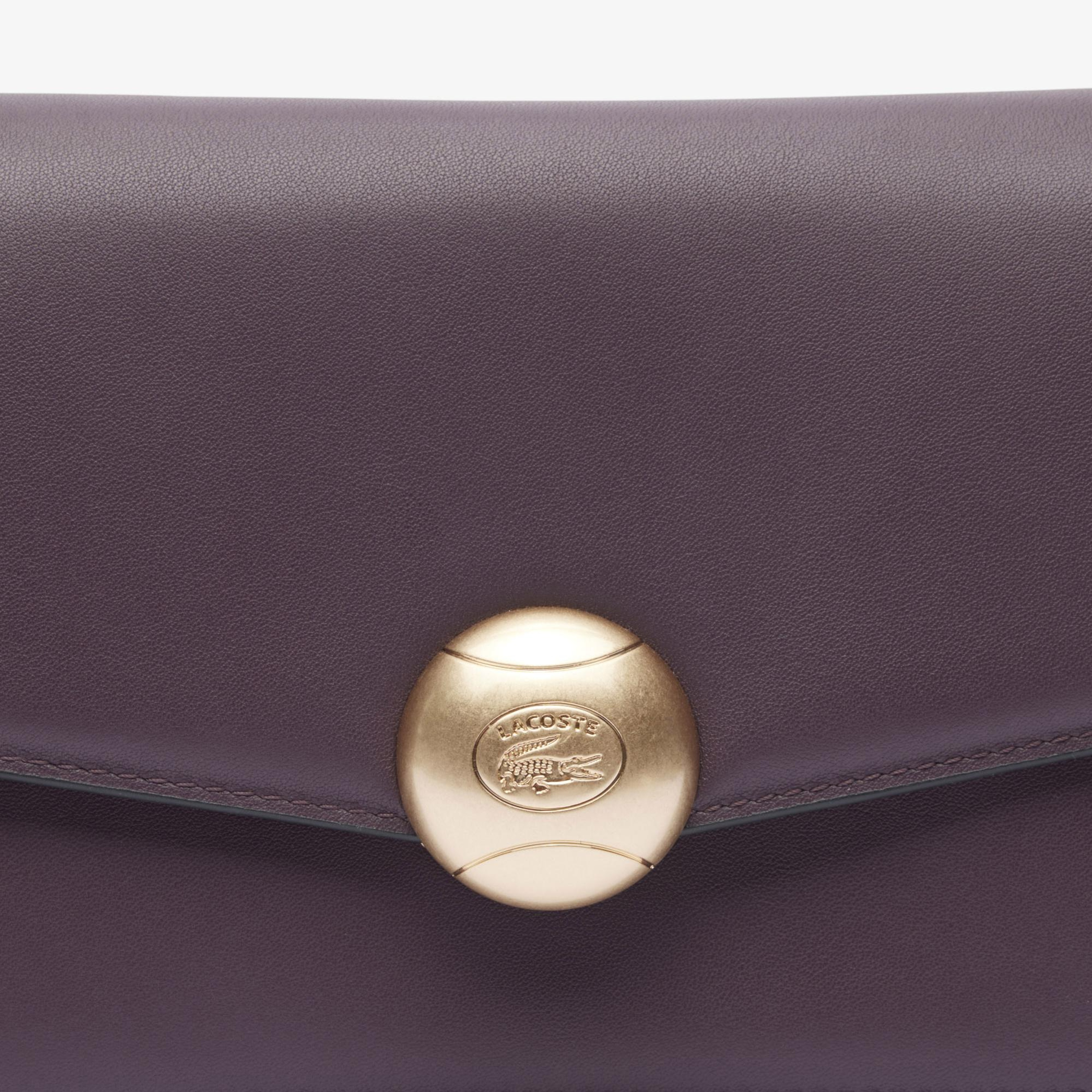 Lacoste Tennis Bliss Kadın Deri Bordo Omuz Çantası