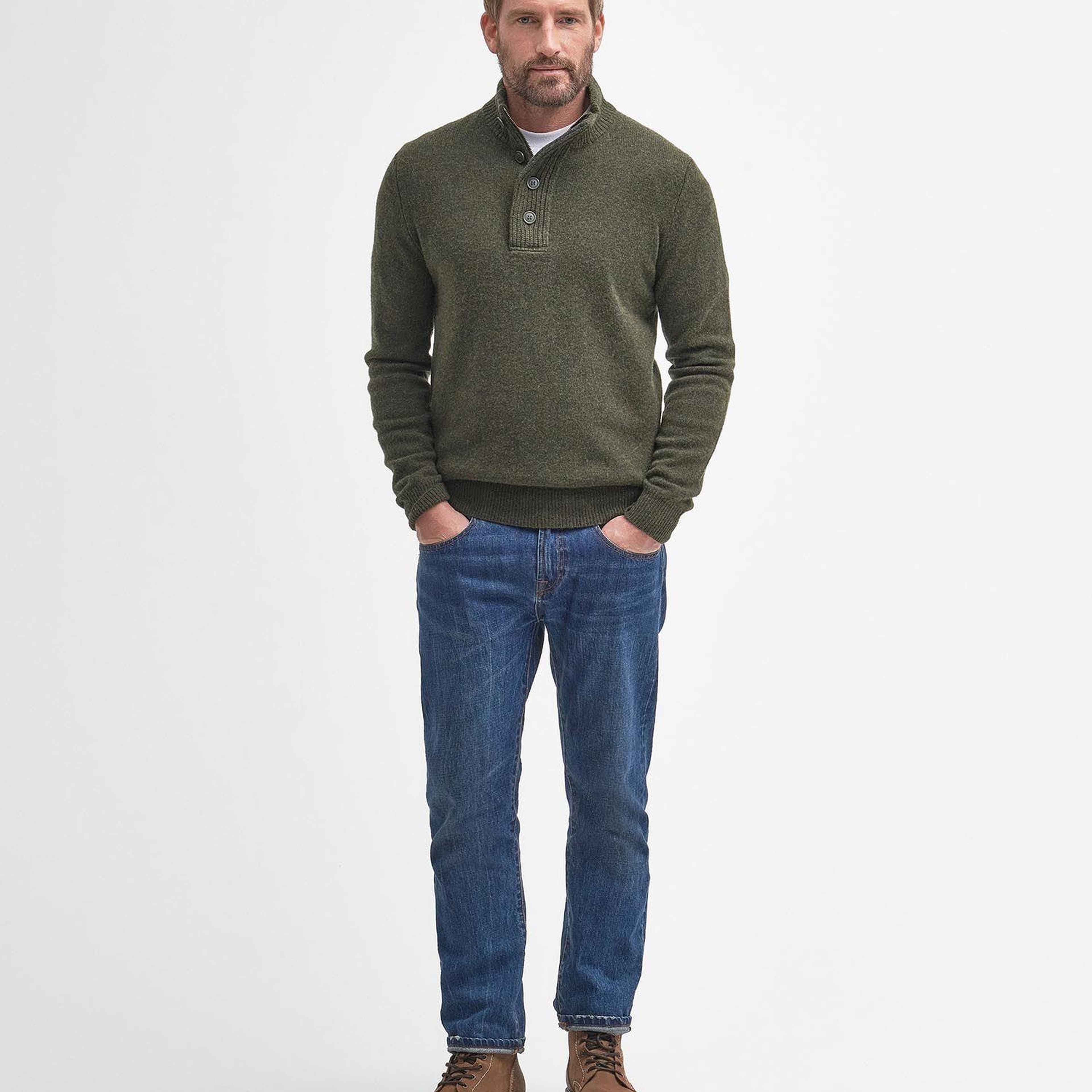 Barbour Patch Half Zip Kazak