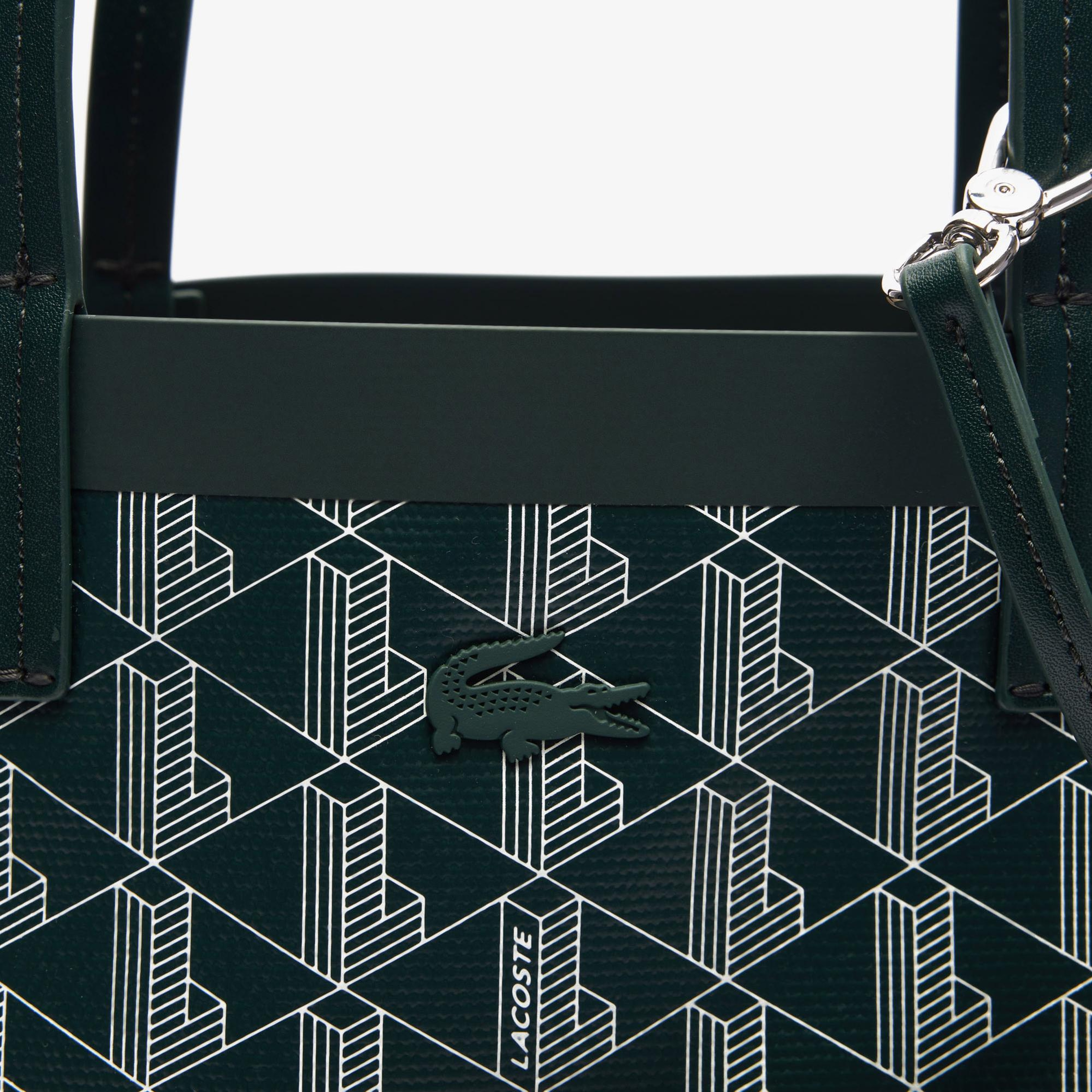 Lacoste Zely Canvas Kadın Monogram Koyu Yeşil Omuz Çantası