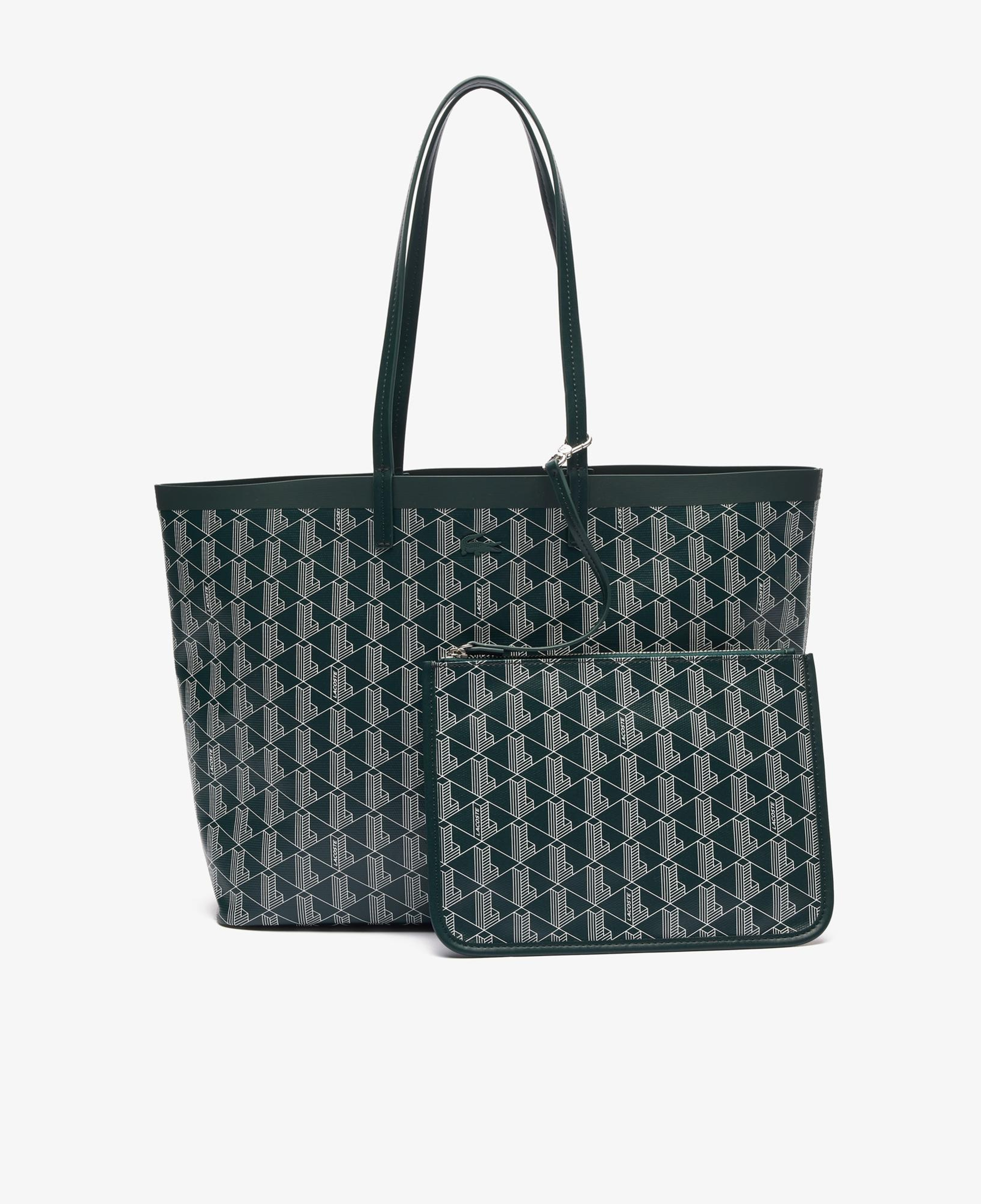 Lacoste Zely Canvas Kadın Monogram Koyu Yeşil Omuz Çantası