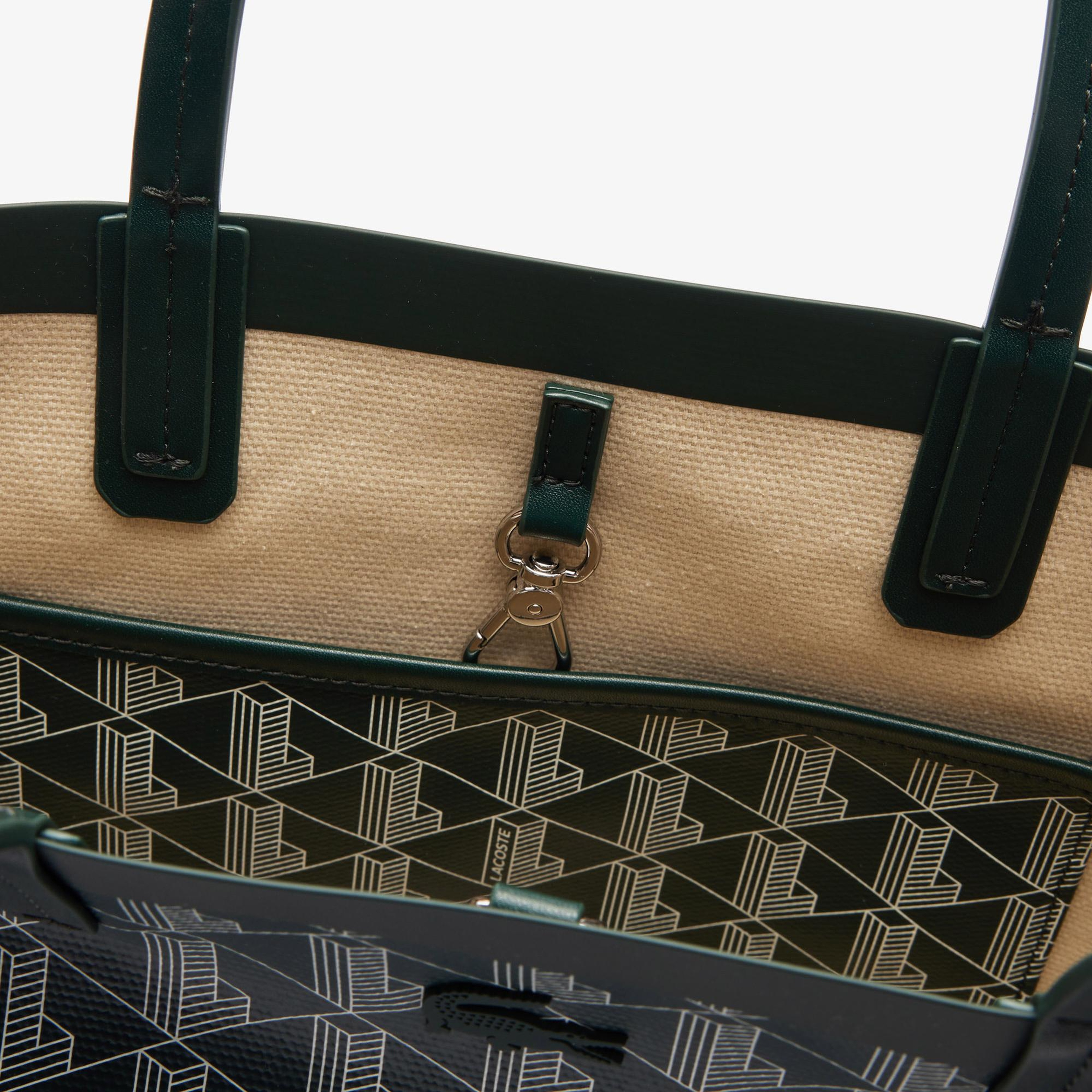 Lacoste Zely Canvas Kadın Monogram Koyu Yeşil Omuz Çantası