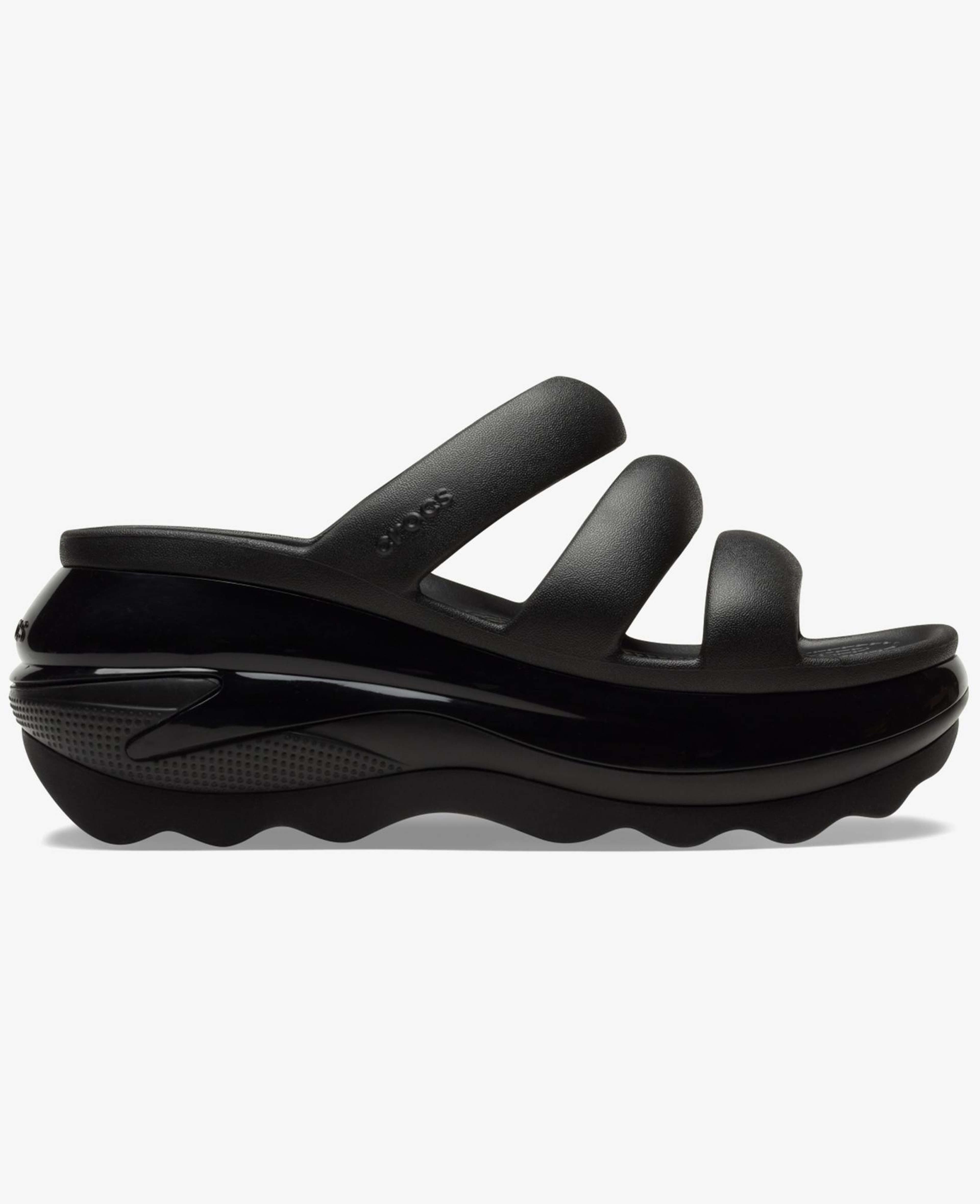 Crocs Mega Crush Triple Strap Kadın Siyah Terlik