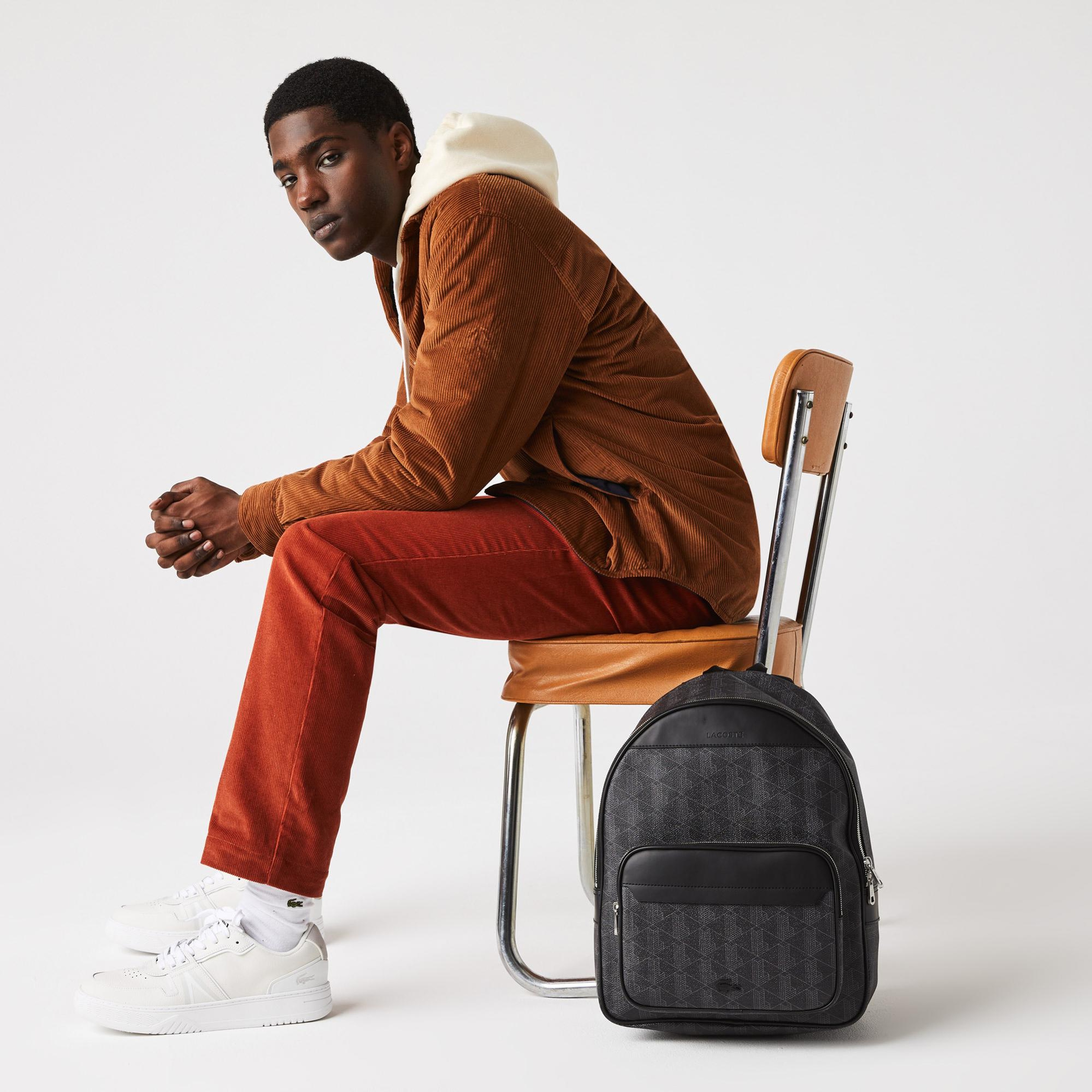 Lacoste The Blend Erkek Monogram Siyah Sırt Çantası