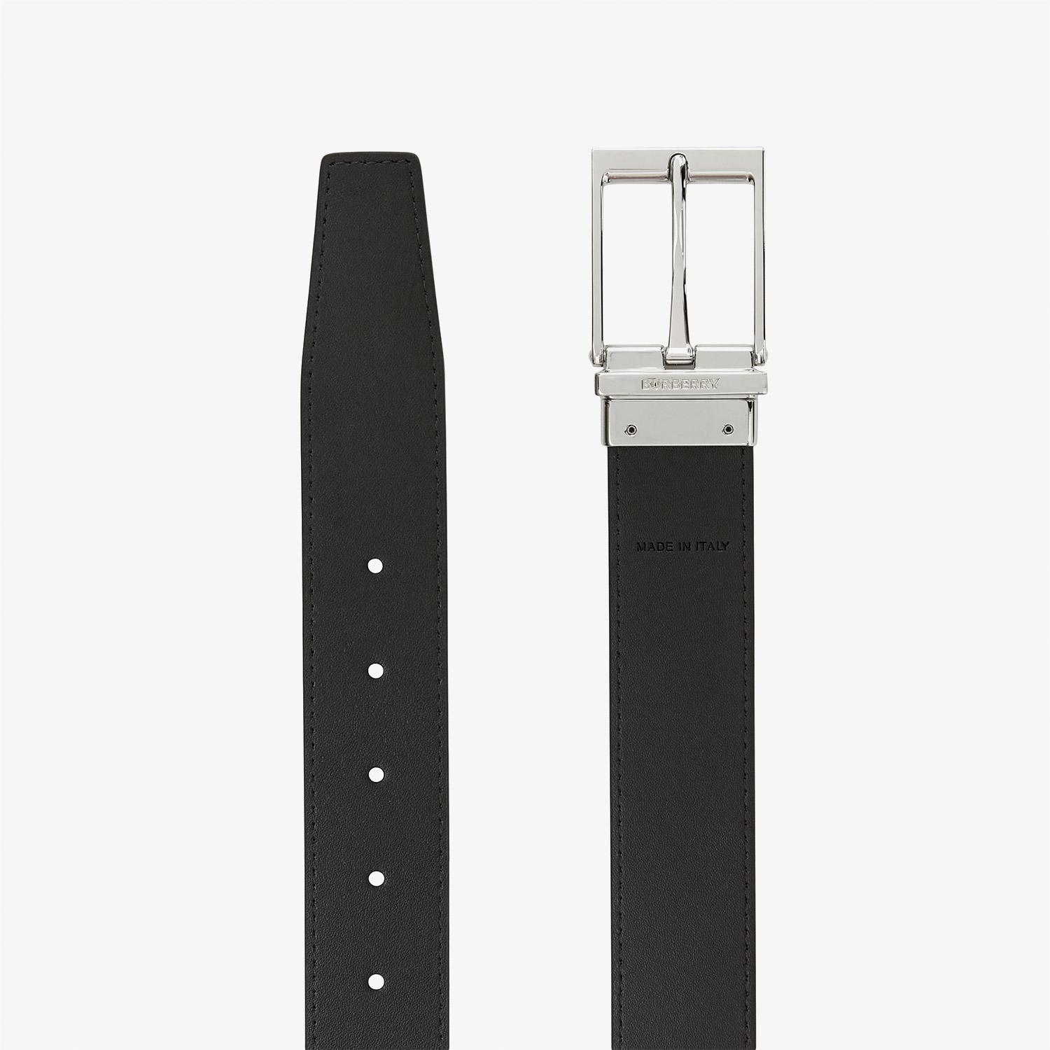 Burberry Check and Leather Reversible Erkek Siyah Kemer