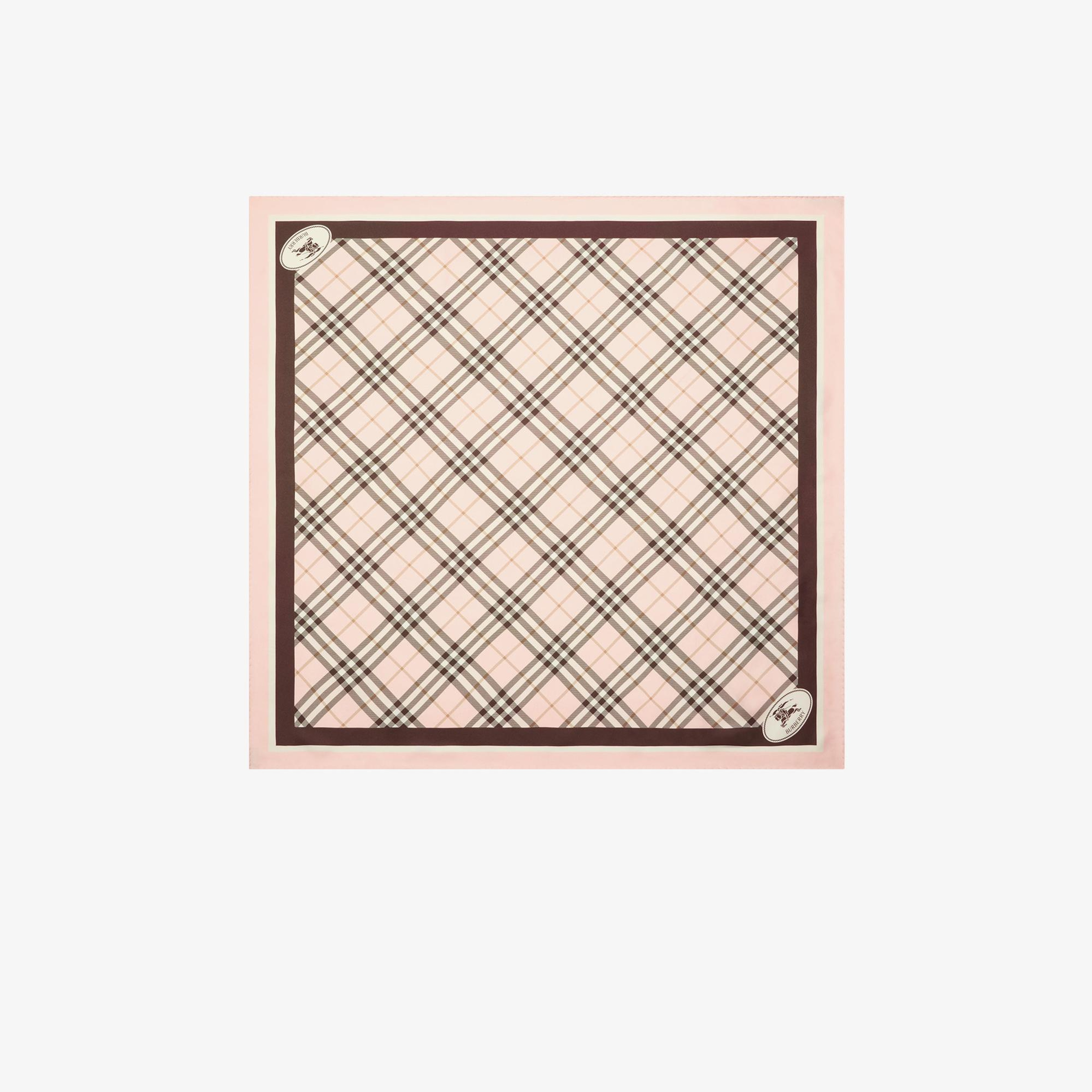 Burberry Med Check Border Kadın Pembe Eşarp
