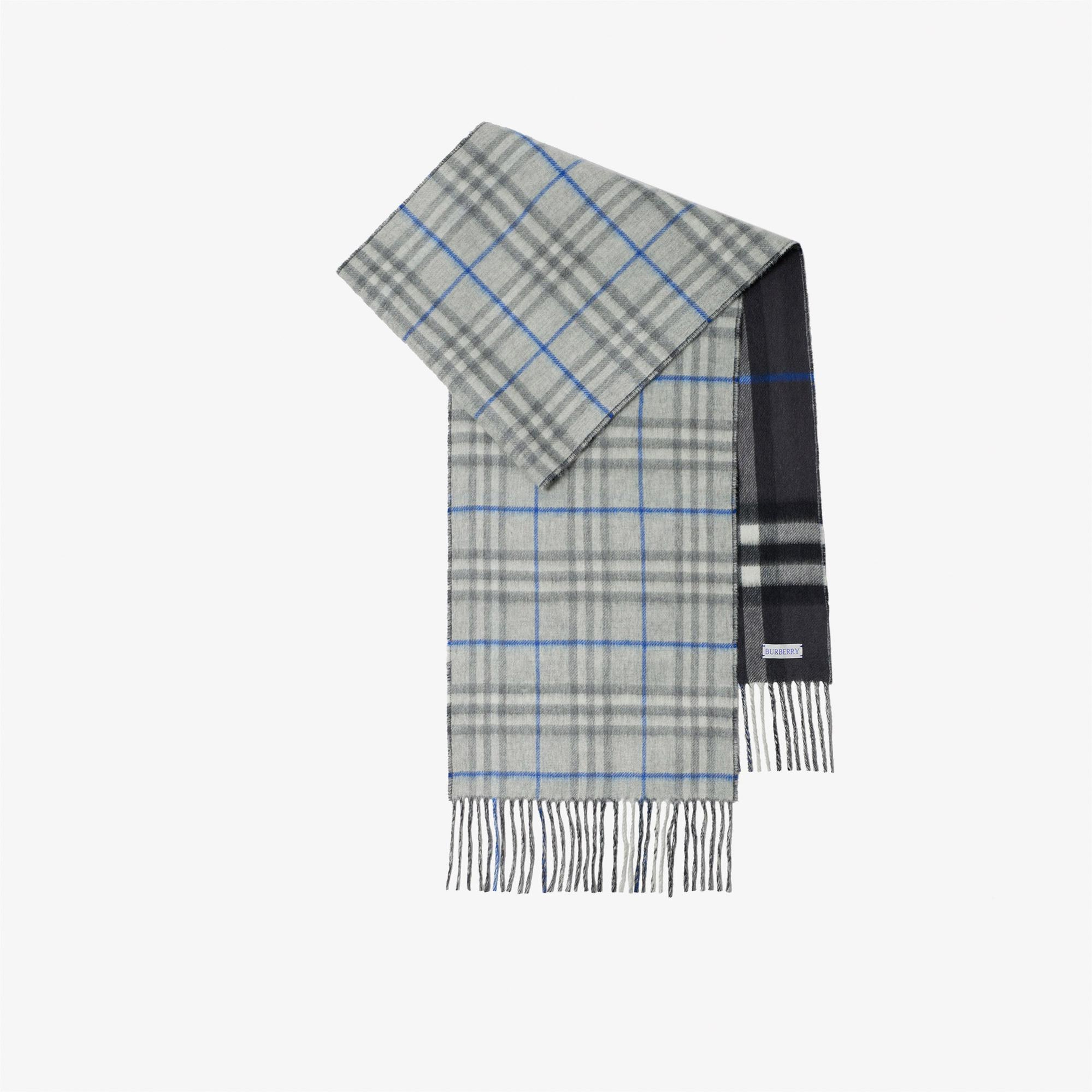 Burberry Reversible Check Kaşmir Kadın Gri Atkı