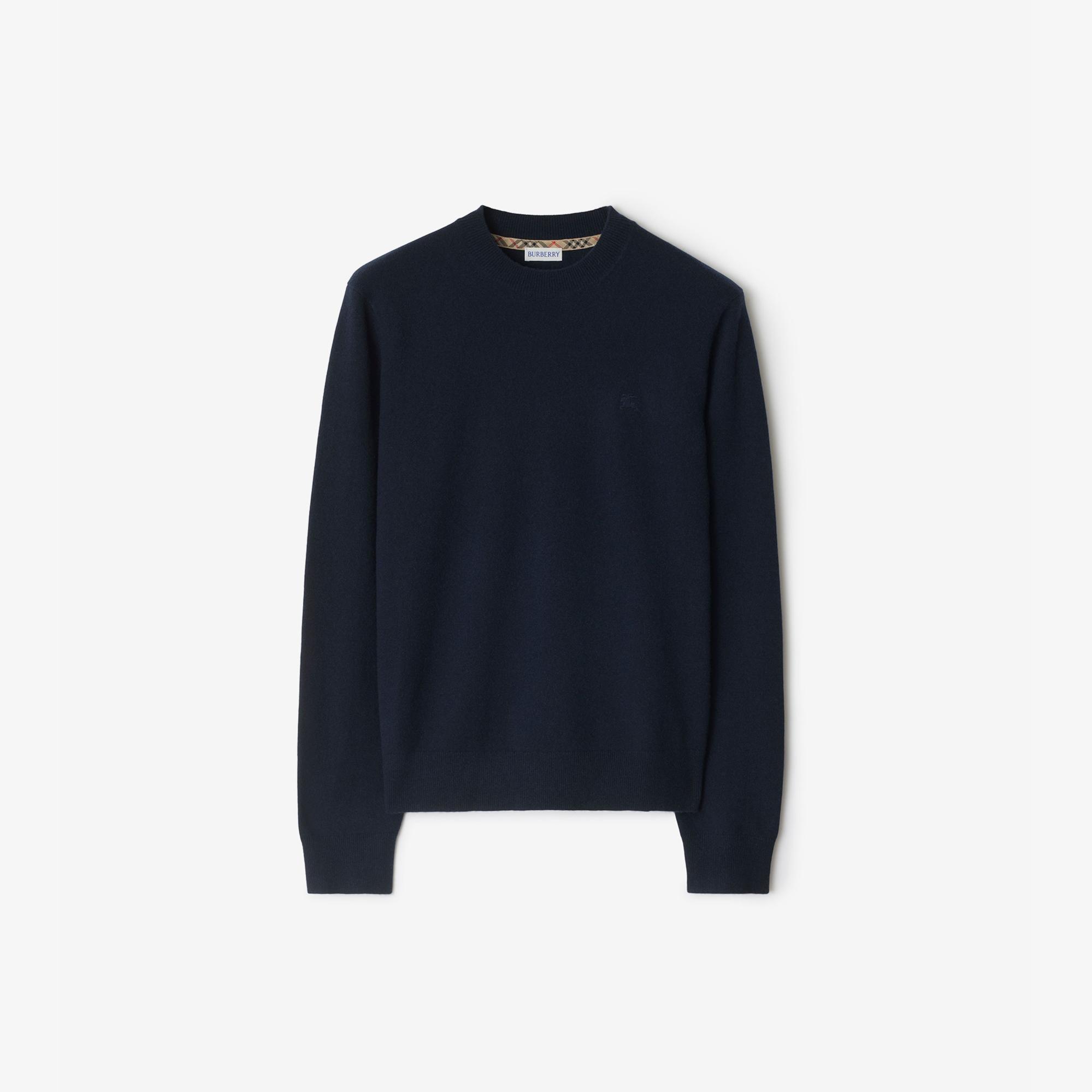 Burberry Cashmere Blend Erkek Lacivert Triko