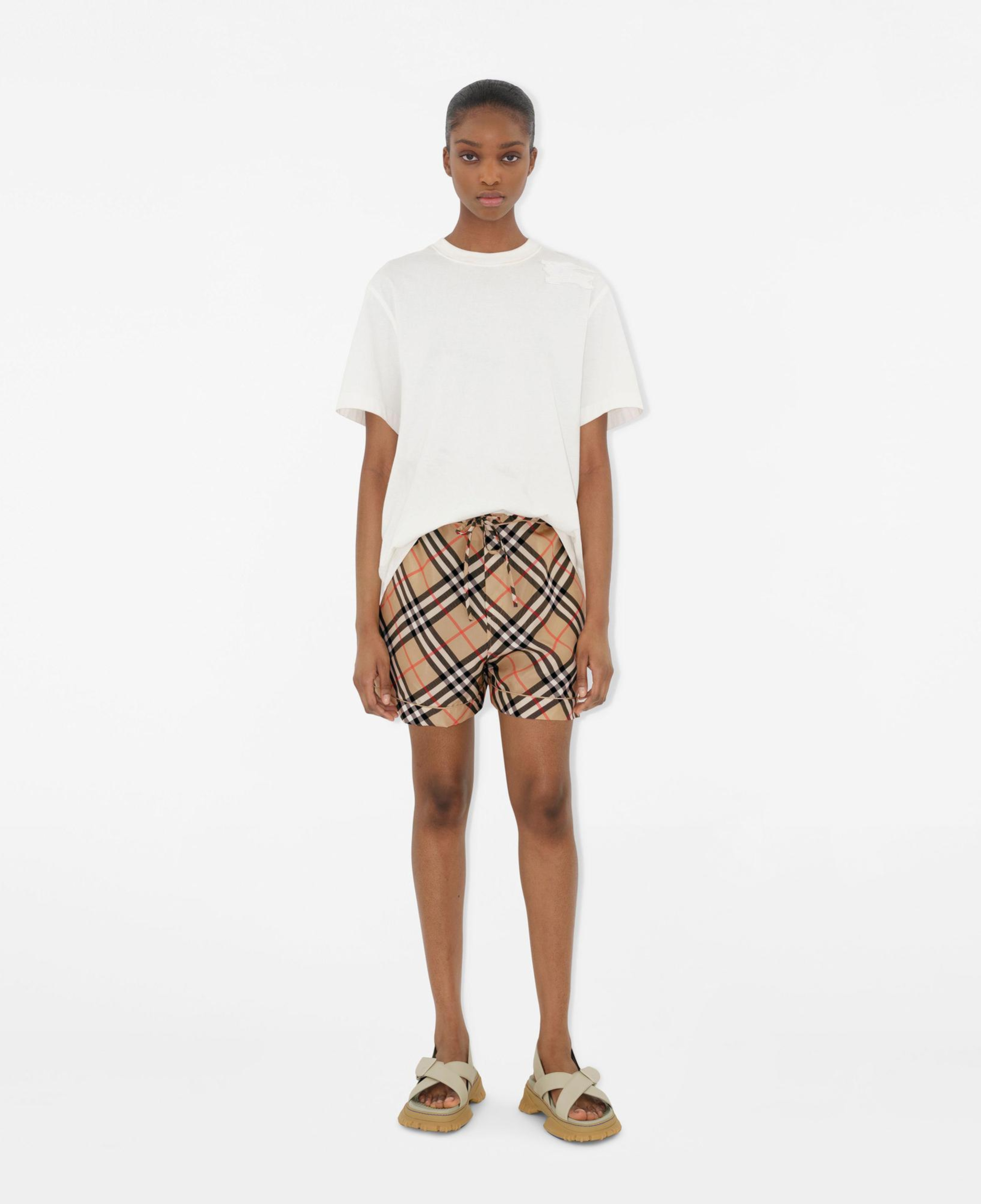 Burberry Check İpek Kadın Bej Şort