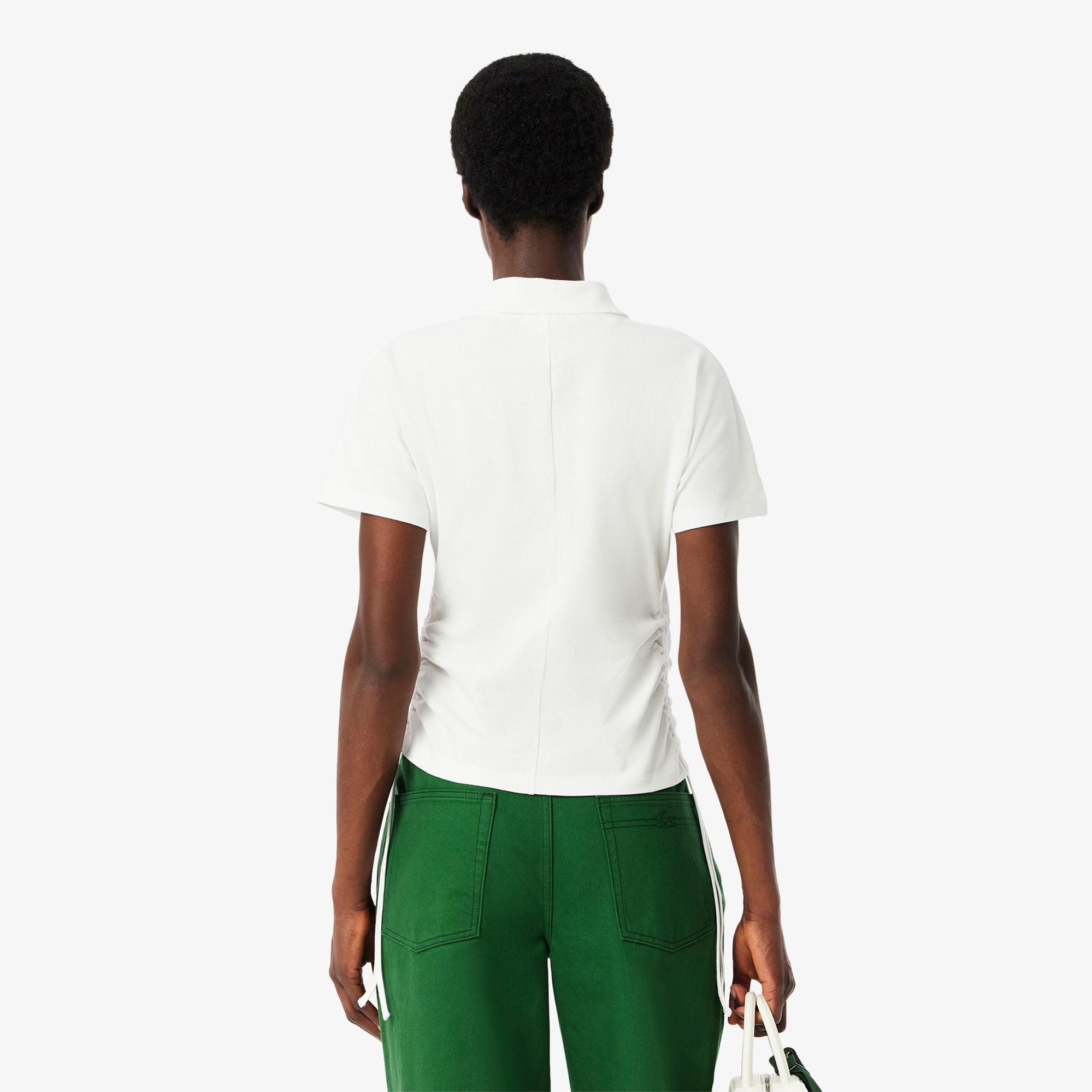 Lacoste Kadın Slim Fit Beyaz Polo