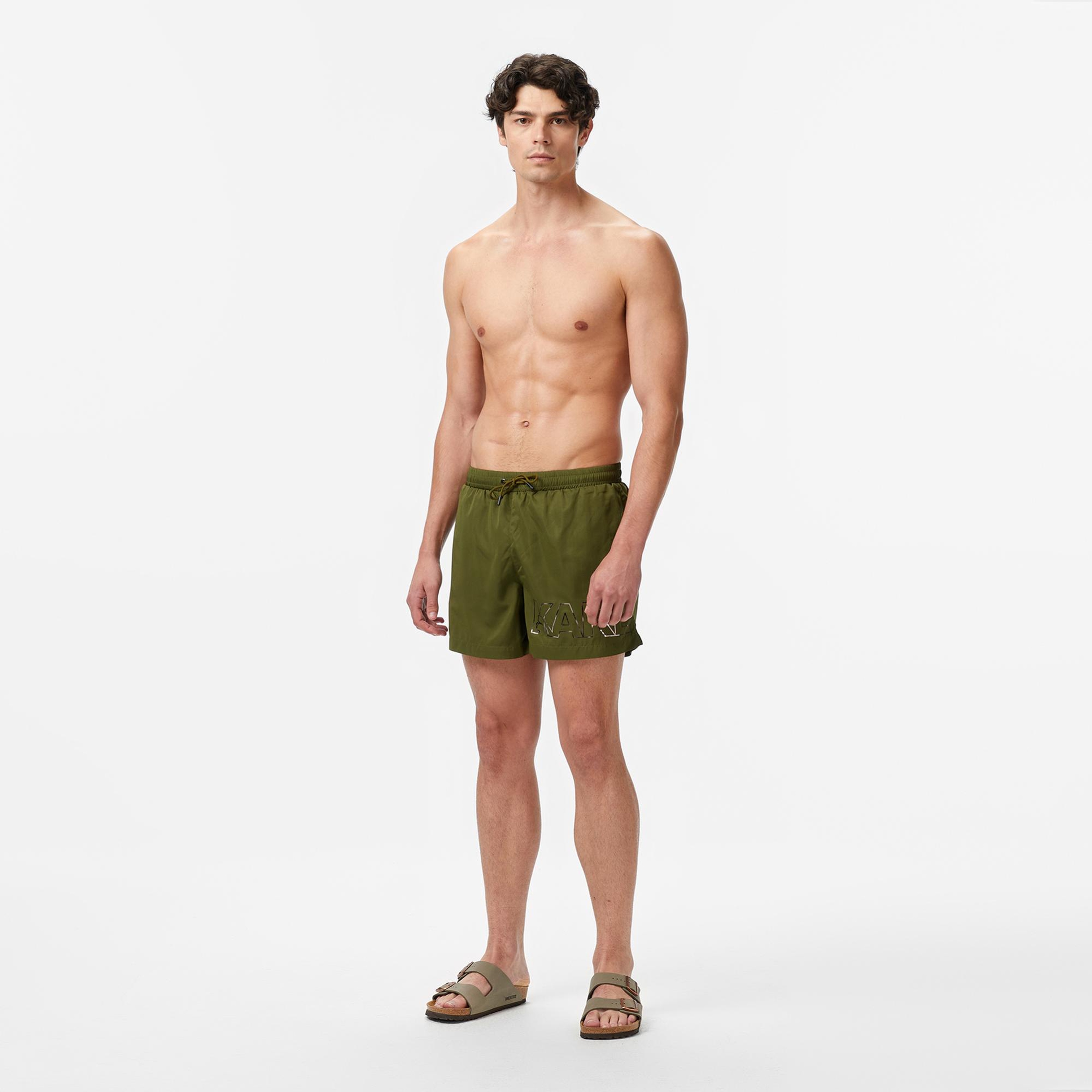 Karl Lagerfeld Erkek Yeşil Mayo Şort