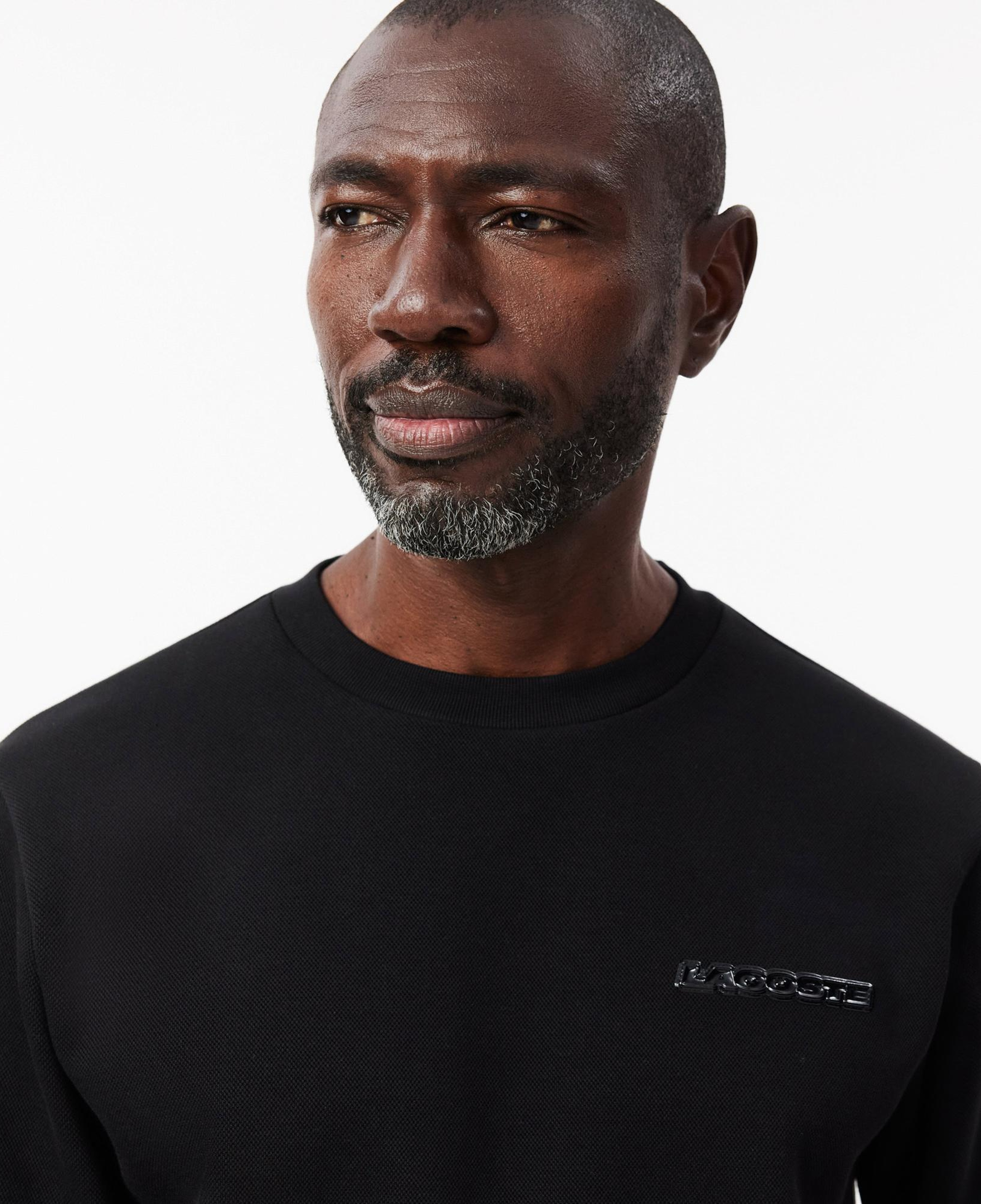 Lacoste Erkek Classic Fit Bisiklet Yaka Siyah Sweatshirt