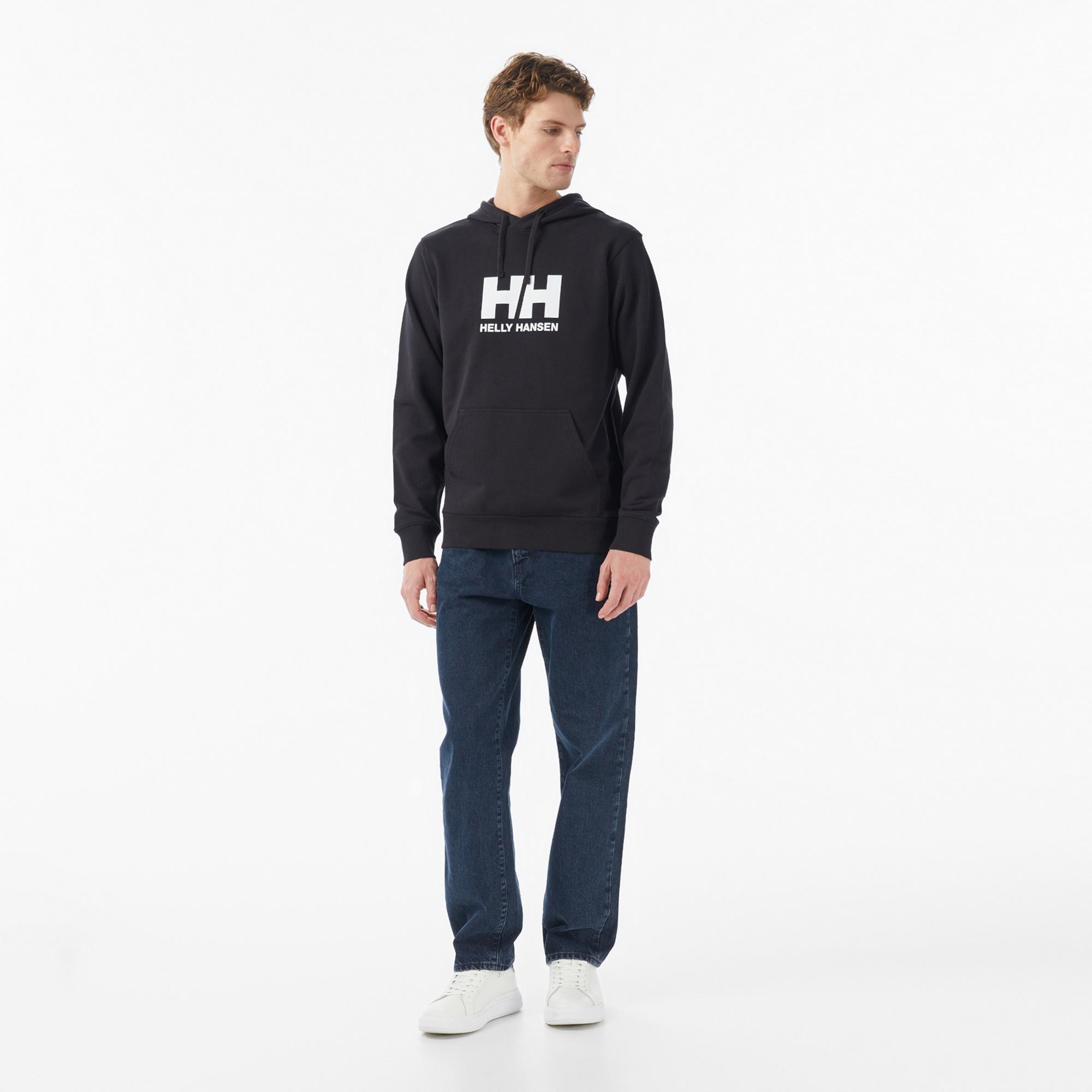 Helly Hansen Logo 3.0 Erkek Siyah Sweatshirt