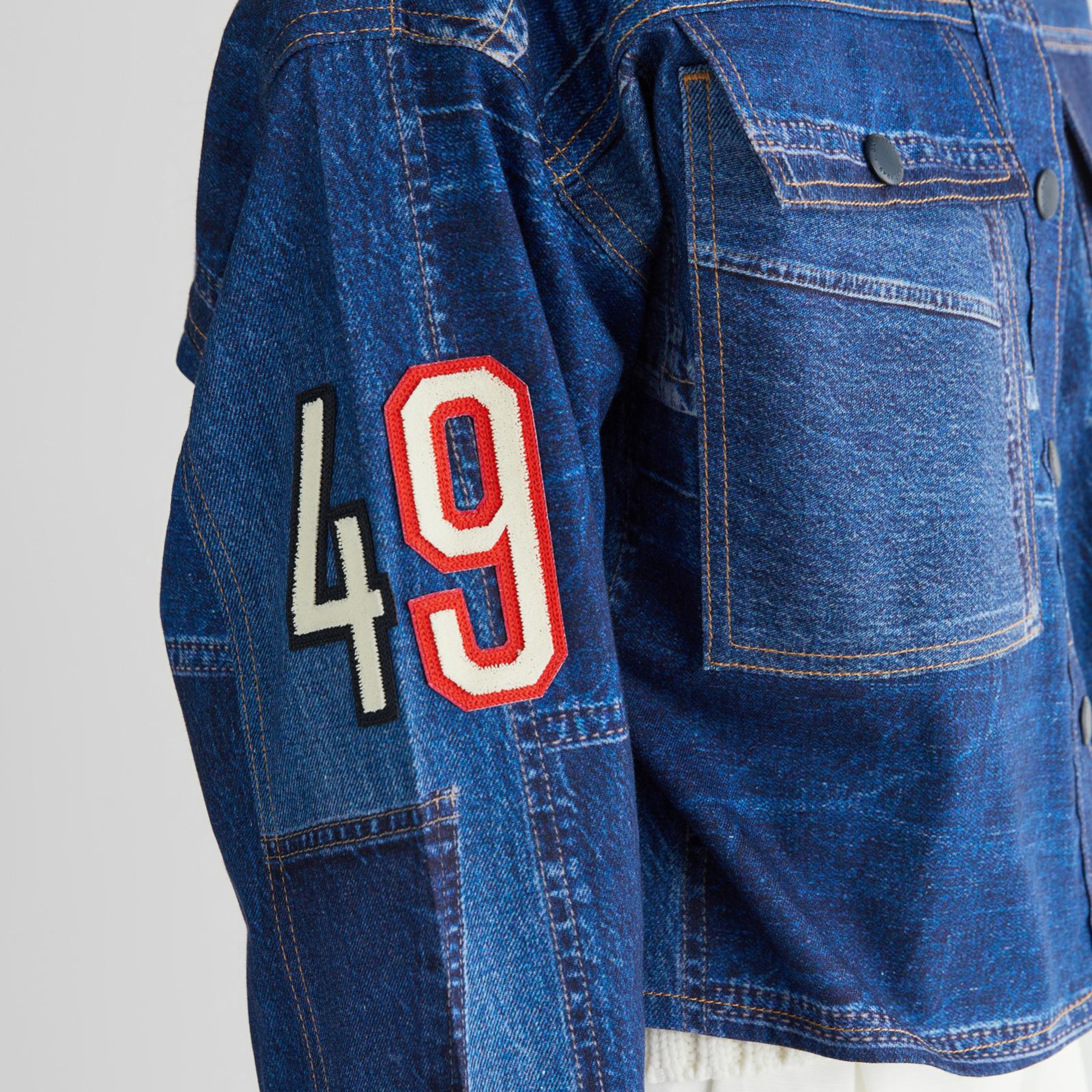 GANT Kadın Mavi Klasik Yaka Logolu Denim Ceket