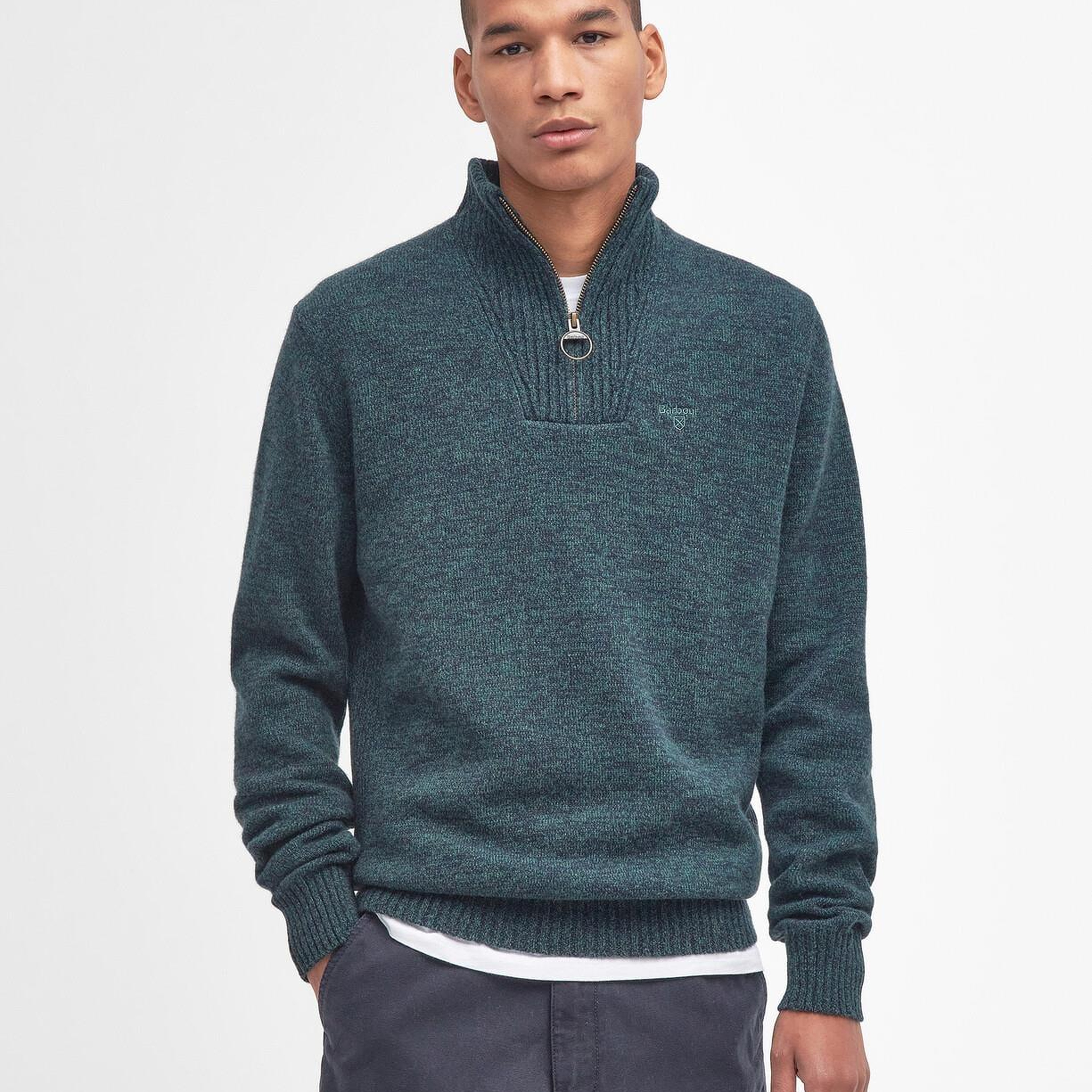 Barbour Essential Lambswool Half Zip Kazak