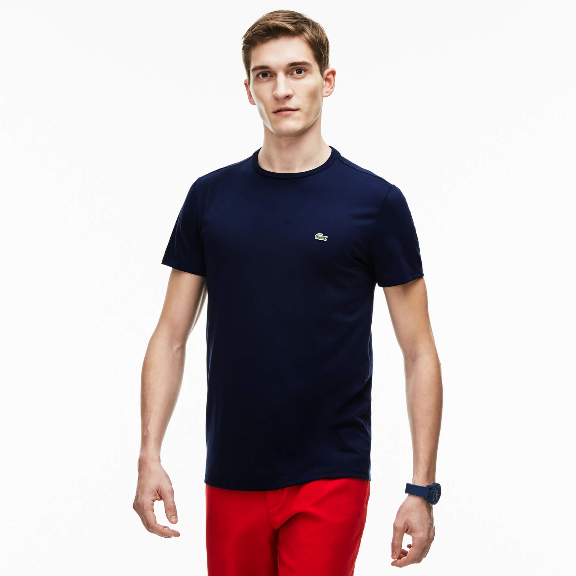 Lacoste Erkek Regular Fit Bisiklet Yaka Lacivert T-Shirt