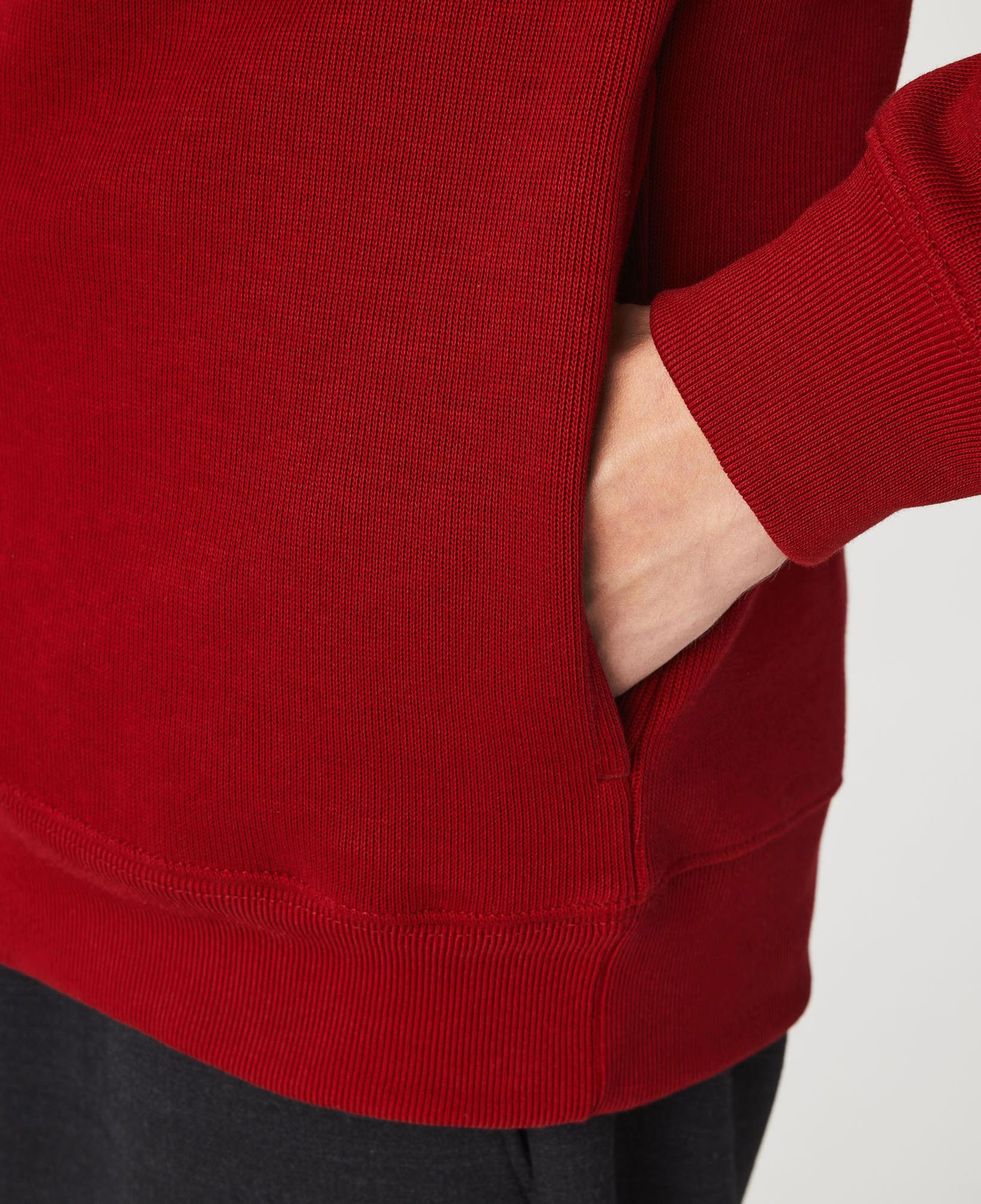 Lacoste Erkek Classic Fit Yarım Fermuarlı Bordo Sweatshirt