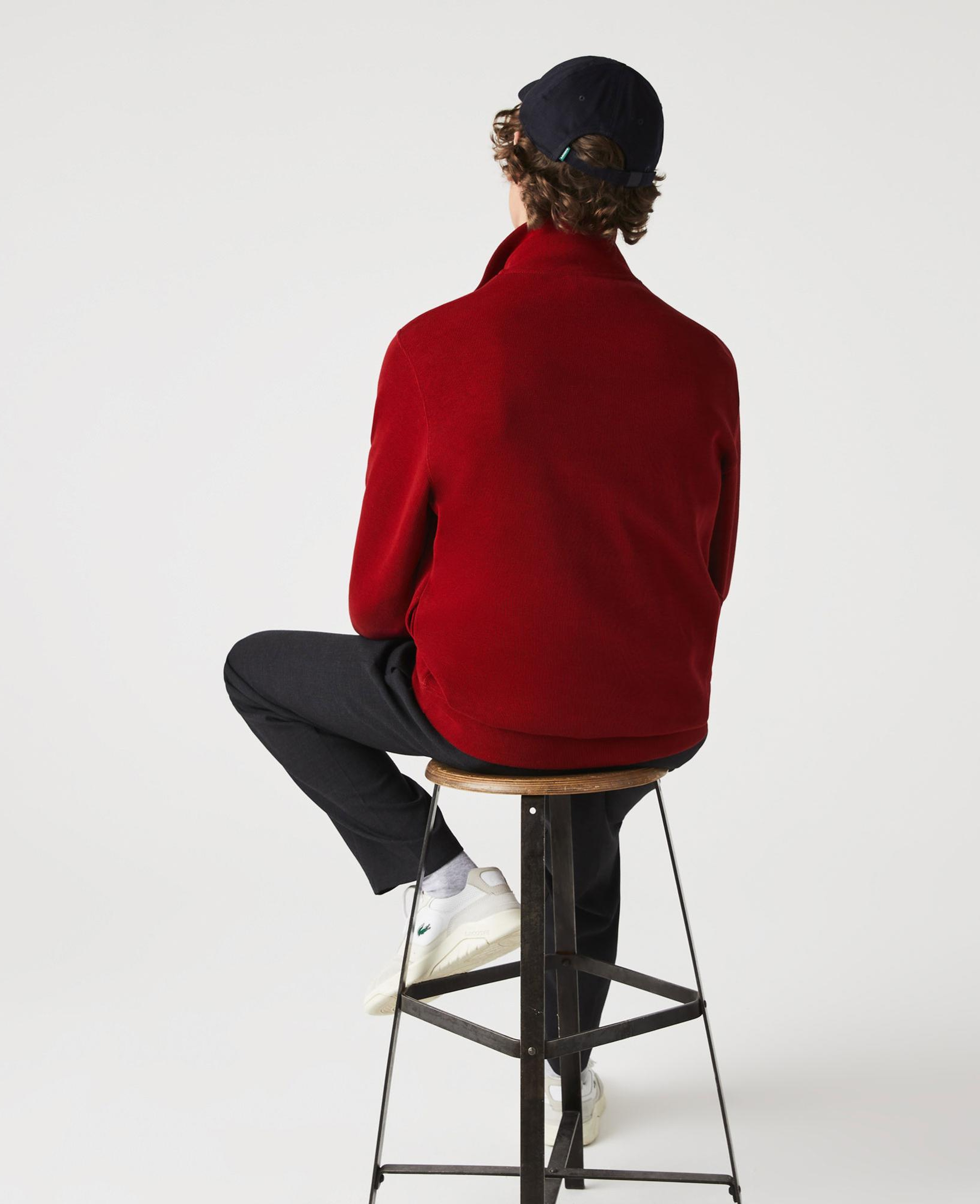 Lacoste Erkek Classic Fit Yarım Fermuarlı Bordo Sweatshirt