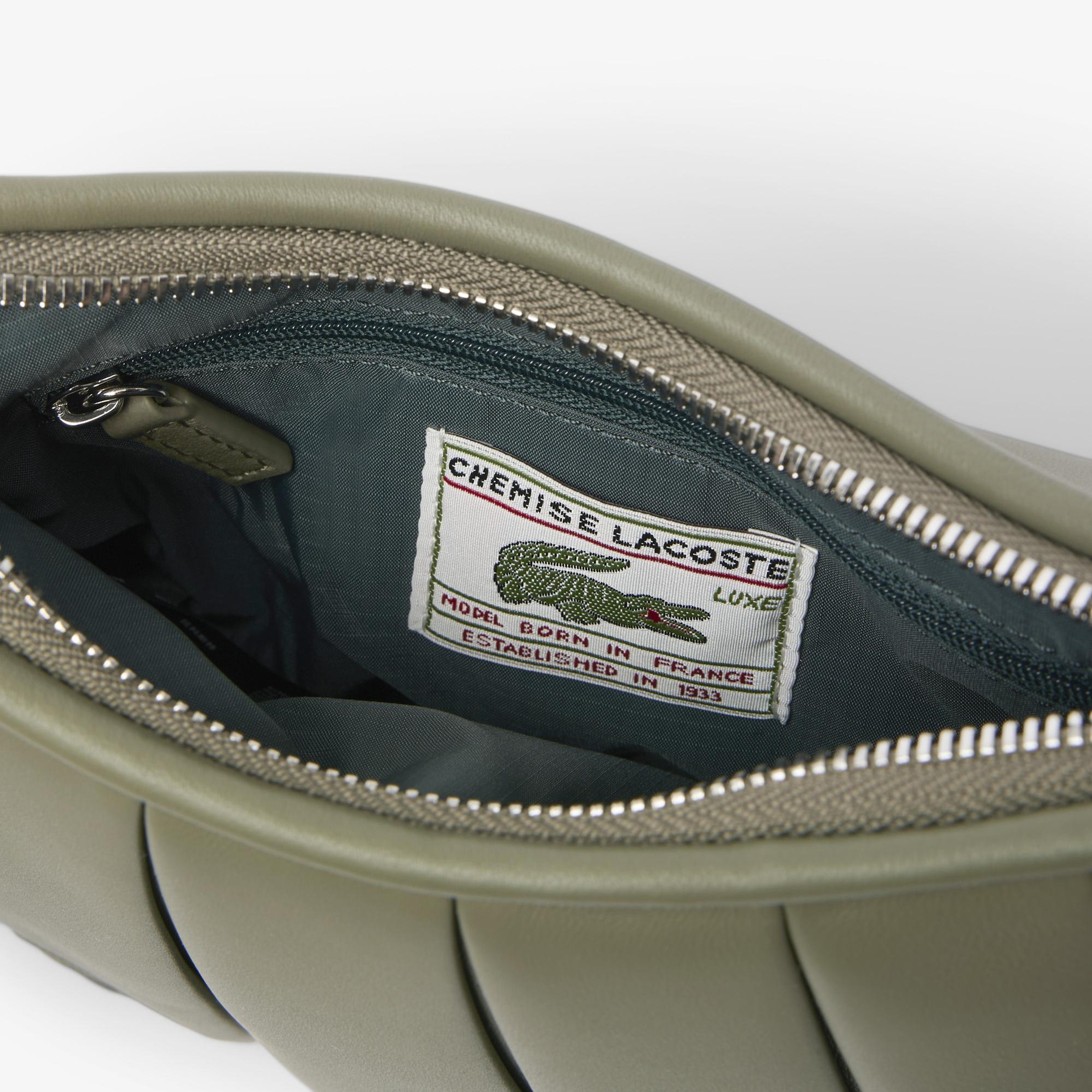 Lacoste Small Lenglen Kadın Deri Haki Omuz Çantası