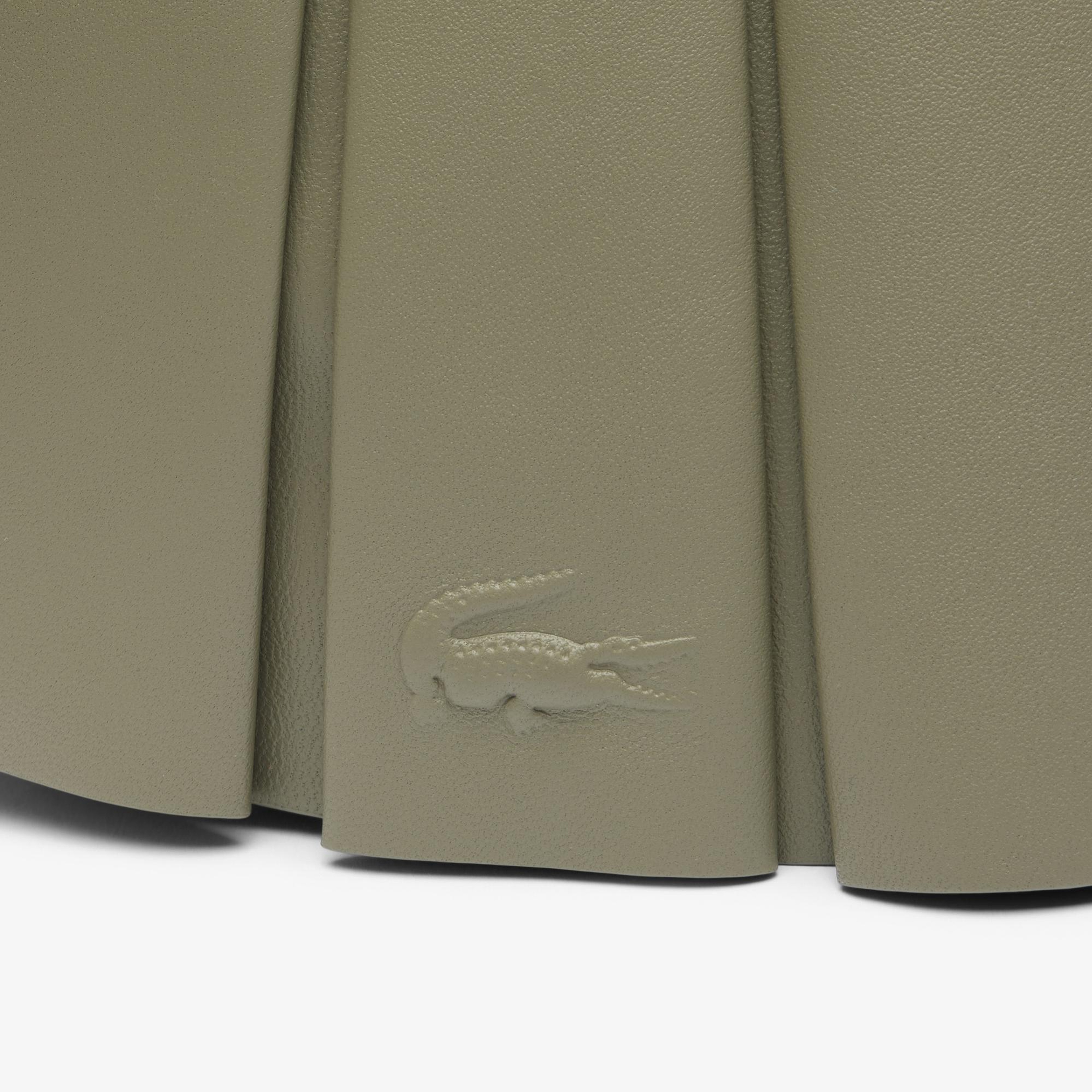 Lacoste Small Lenglen Kadın Deri Haki Omuz Çantası