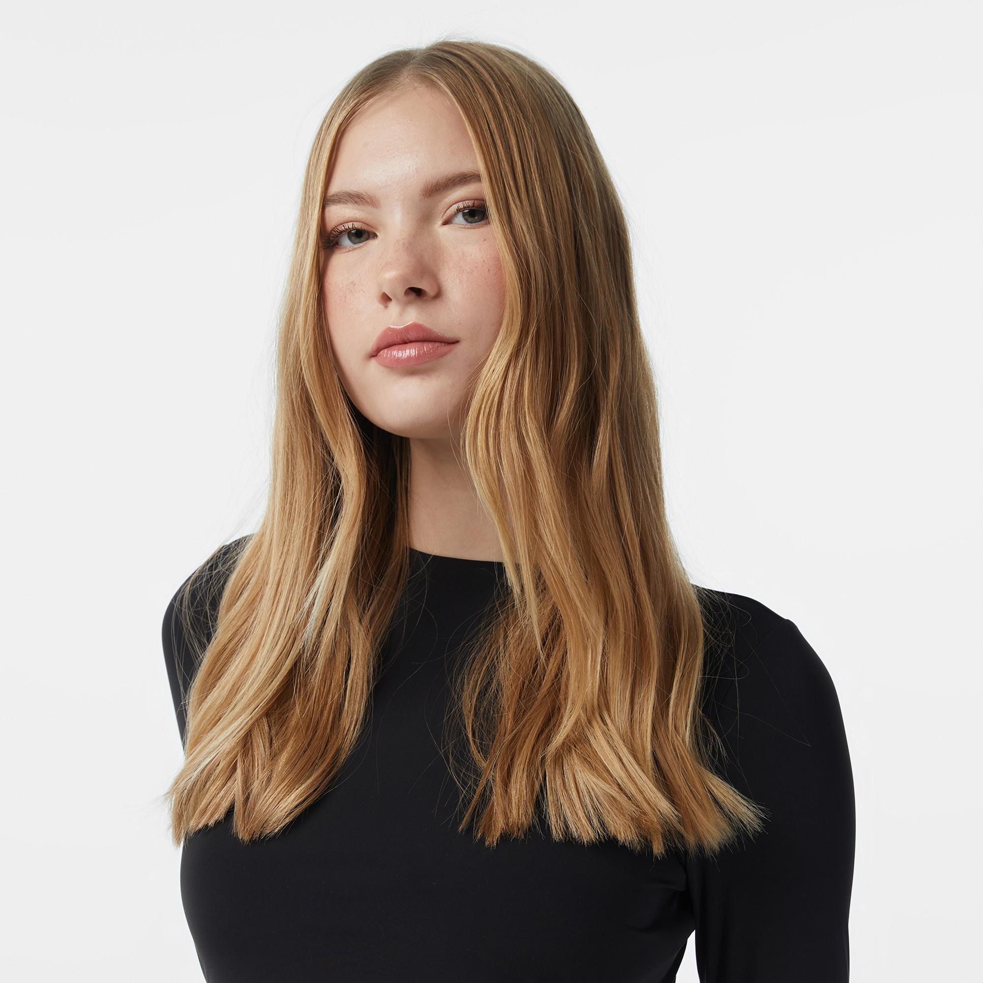 Calvin Klein Intense Power Mock Neck Kadın Siyah Gömlek