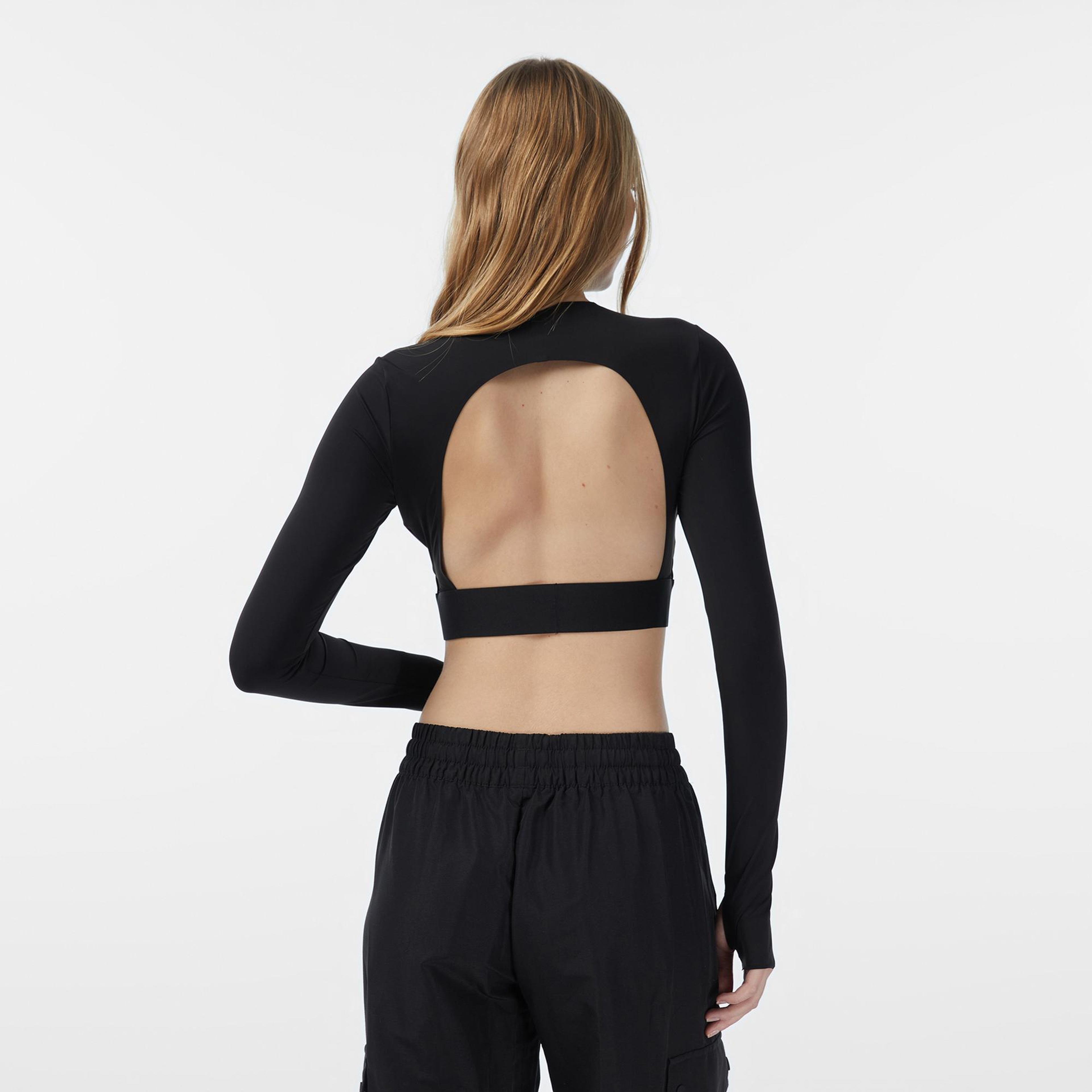 Calvin Klein Intense Power Mock Neck Kadın Siyah Gömlek