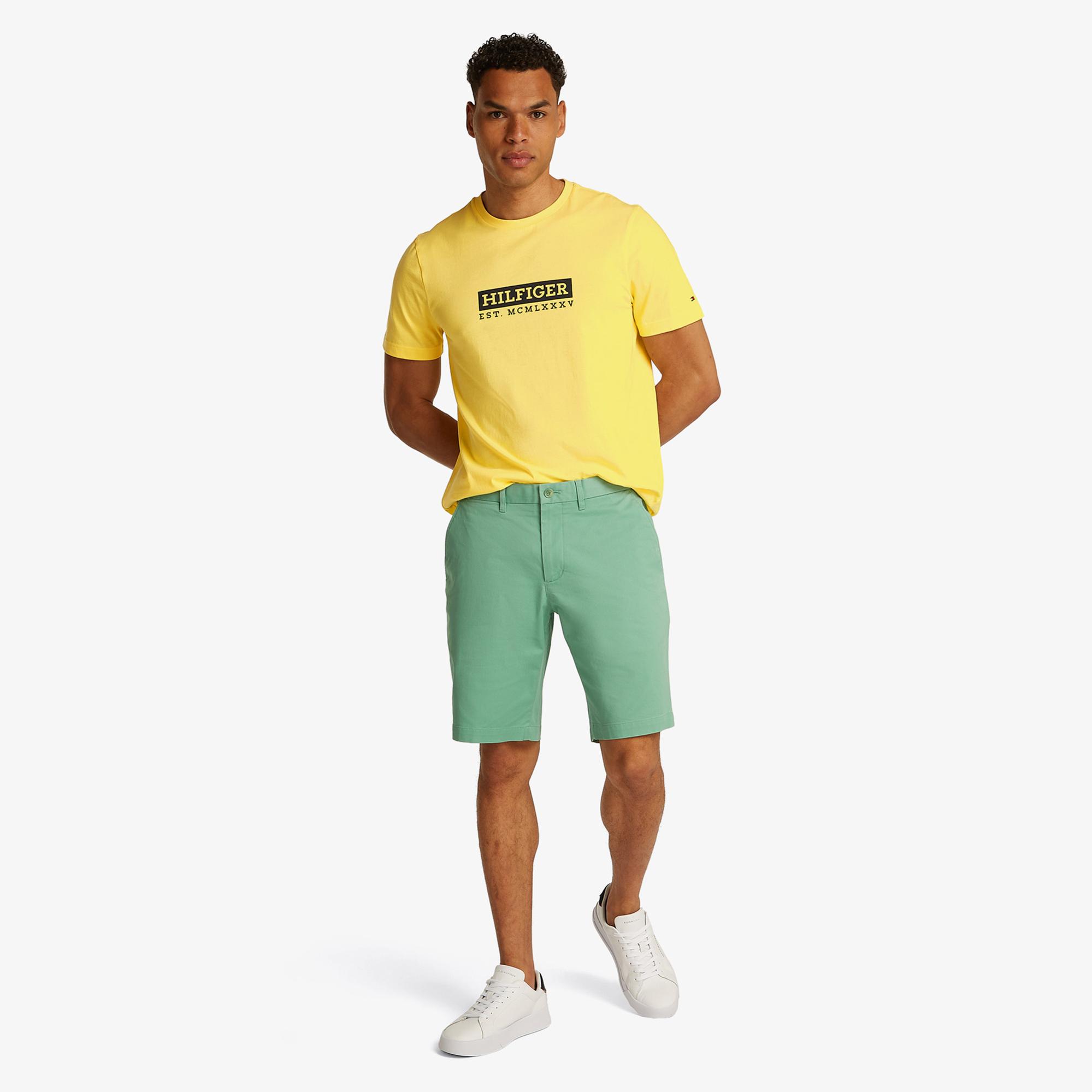 Tommy Hilfiger Colour To Colour Graphic Erkek Sarı T-Shirt