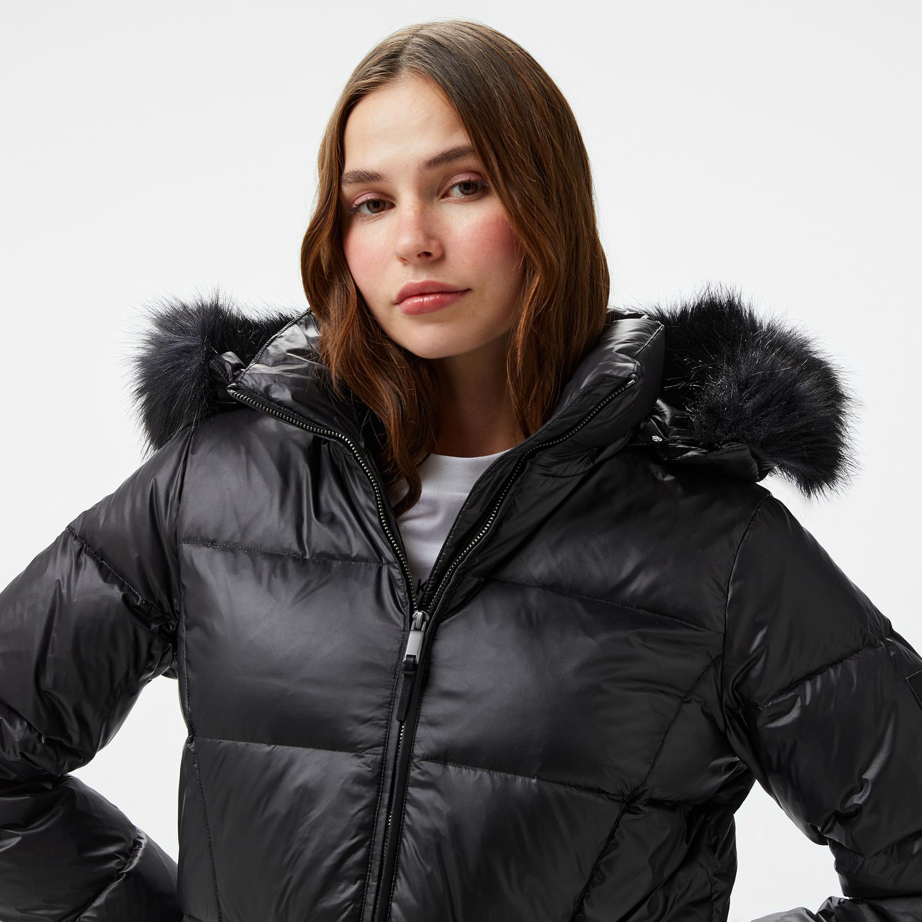 Calvin Klein Padded Real Down Kadın Siyah Mont