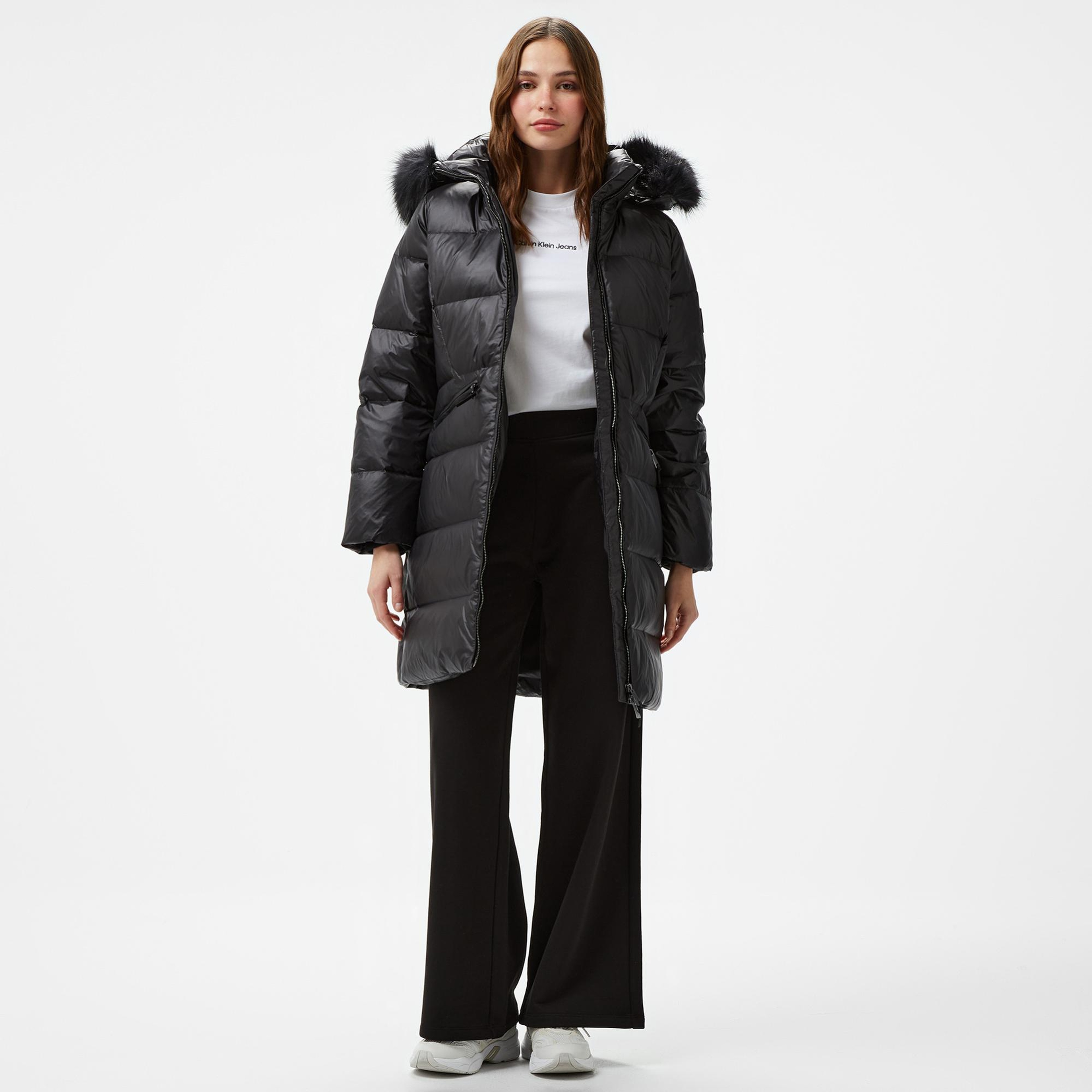 Calvin Klein Padded Real Down Kadın Siyah Mont