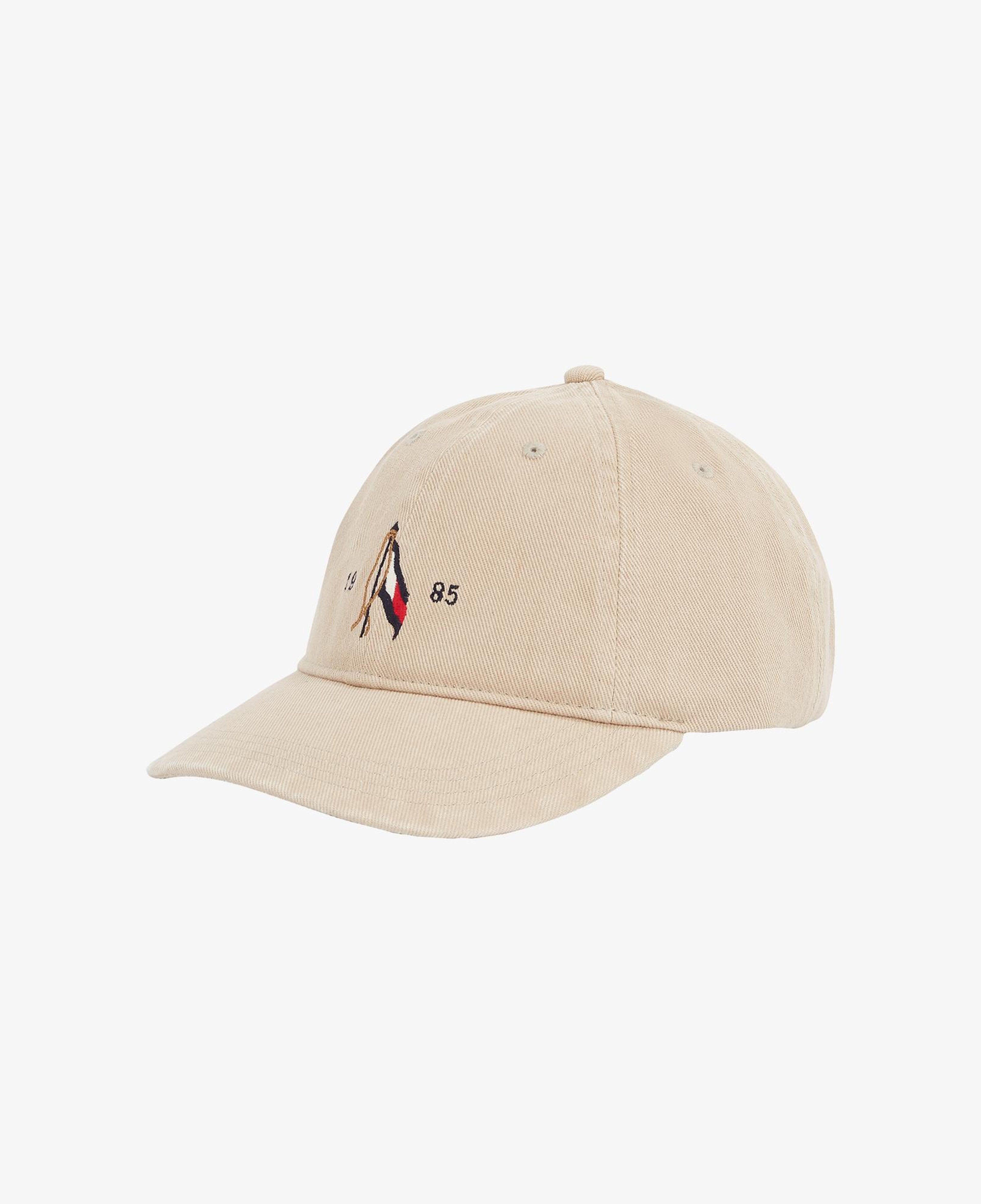 Tommy Hilfiger Seasonal Flag Wash 6 Panel Erkek Krem Şapka