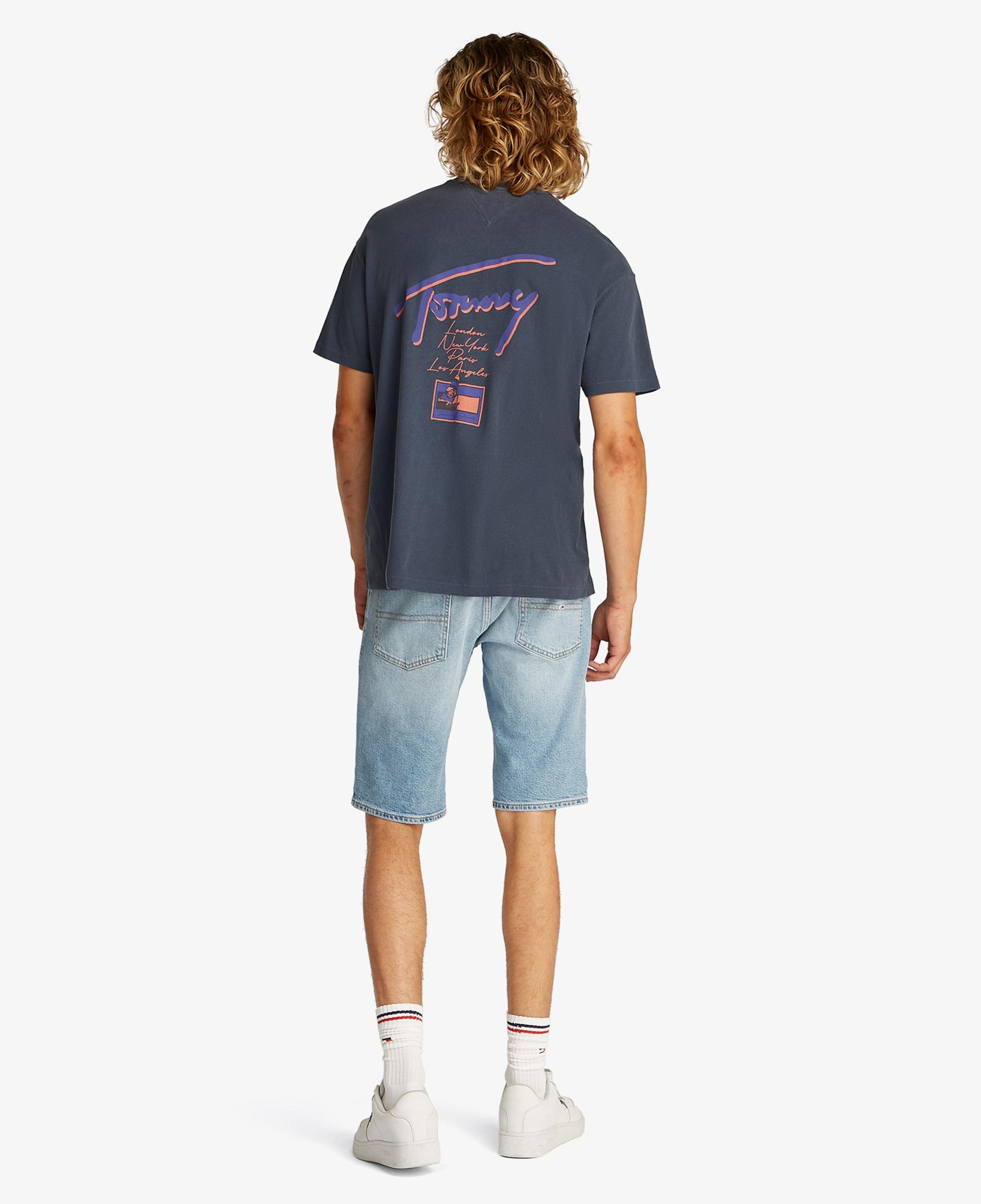 Tommy Jeans Relax Faded Graphic Erkek Lacivert T-Shirt