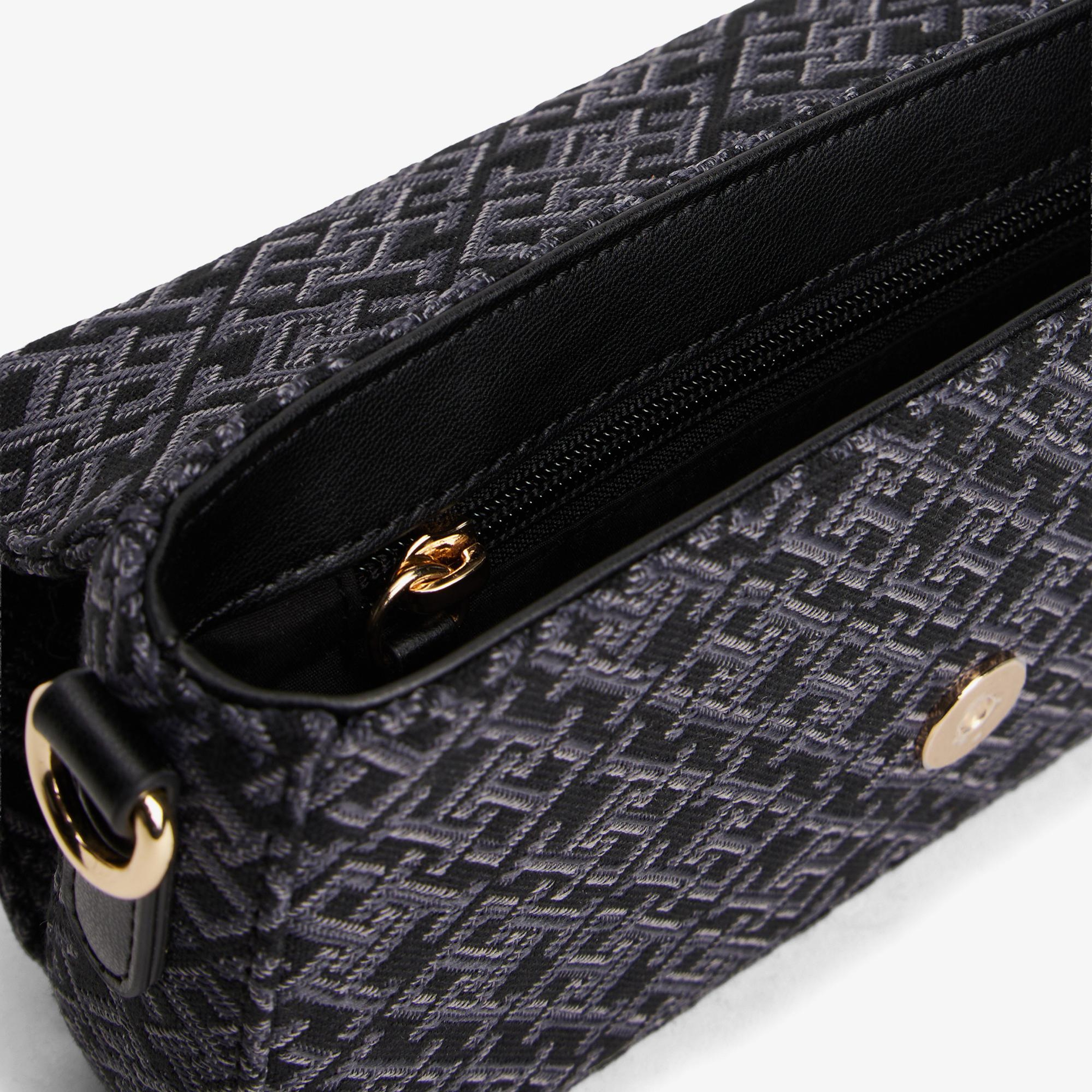 Tommy Hilfiger Icon Conv Jacquard Kadın Siyah Çapraz Çanta