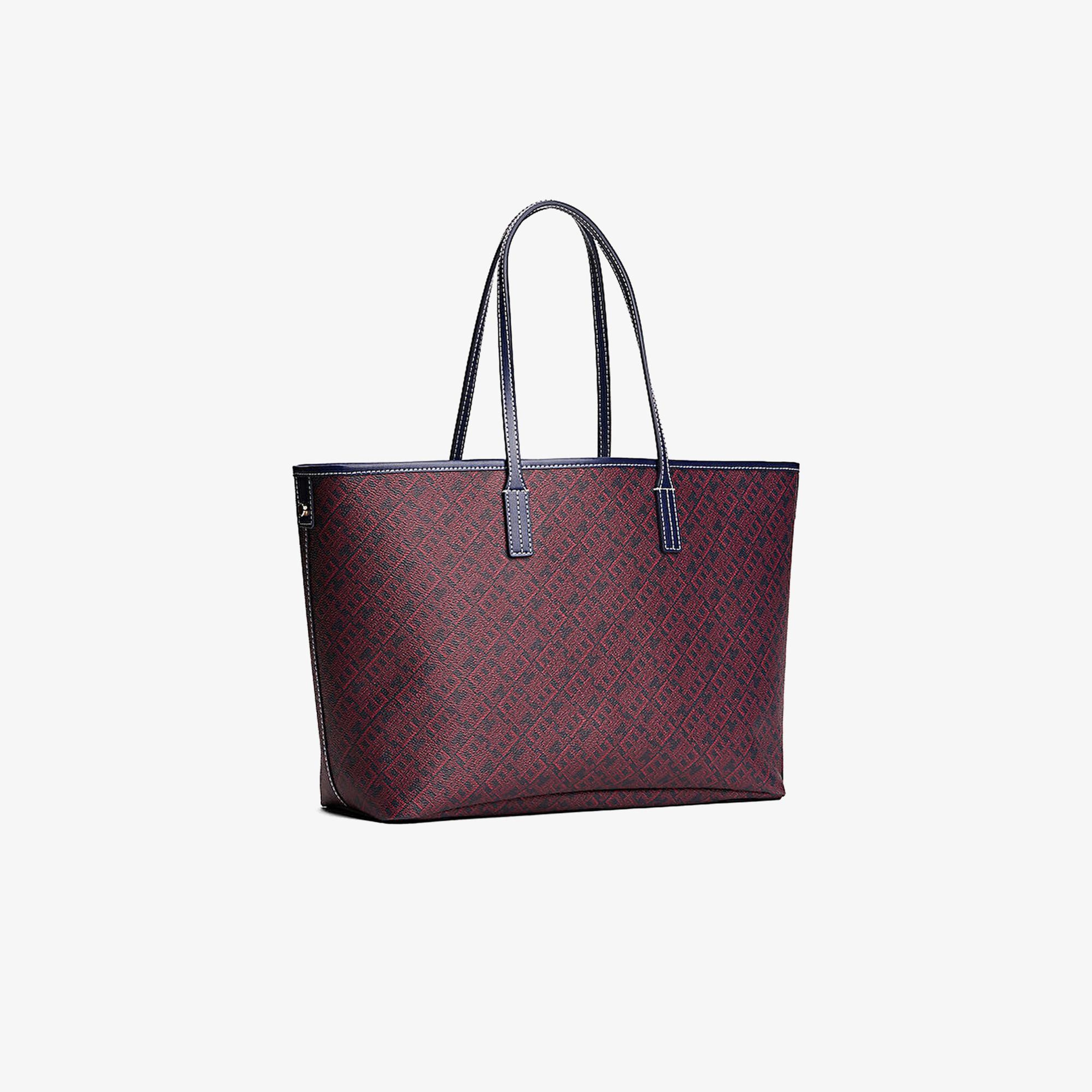 Tommy Hilfiger Monoplay Nano Kadın Bordo Tote Çanta