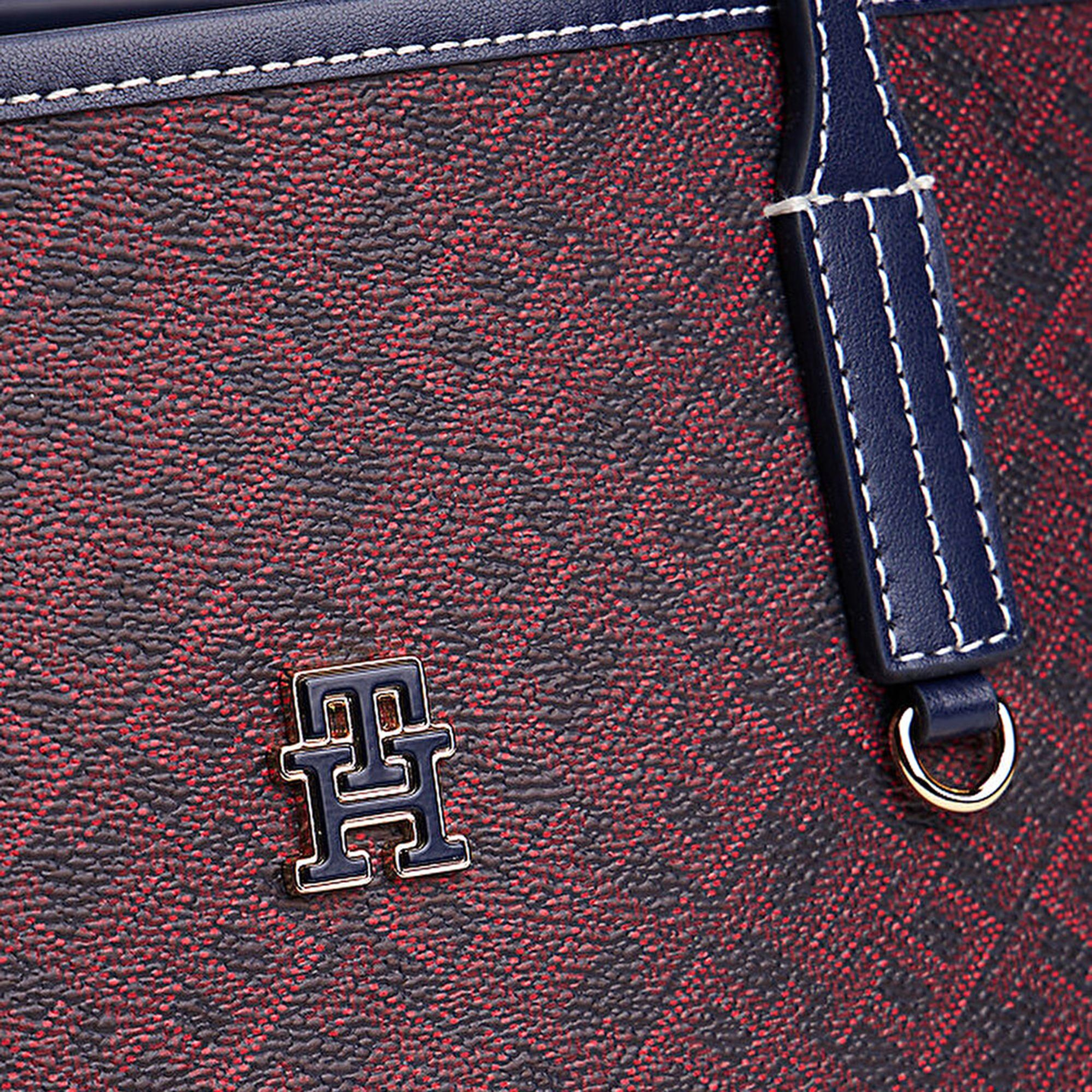 Tommy Hilfiger Monoplay Nano Kadın Bordo Tote Çanta
