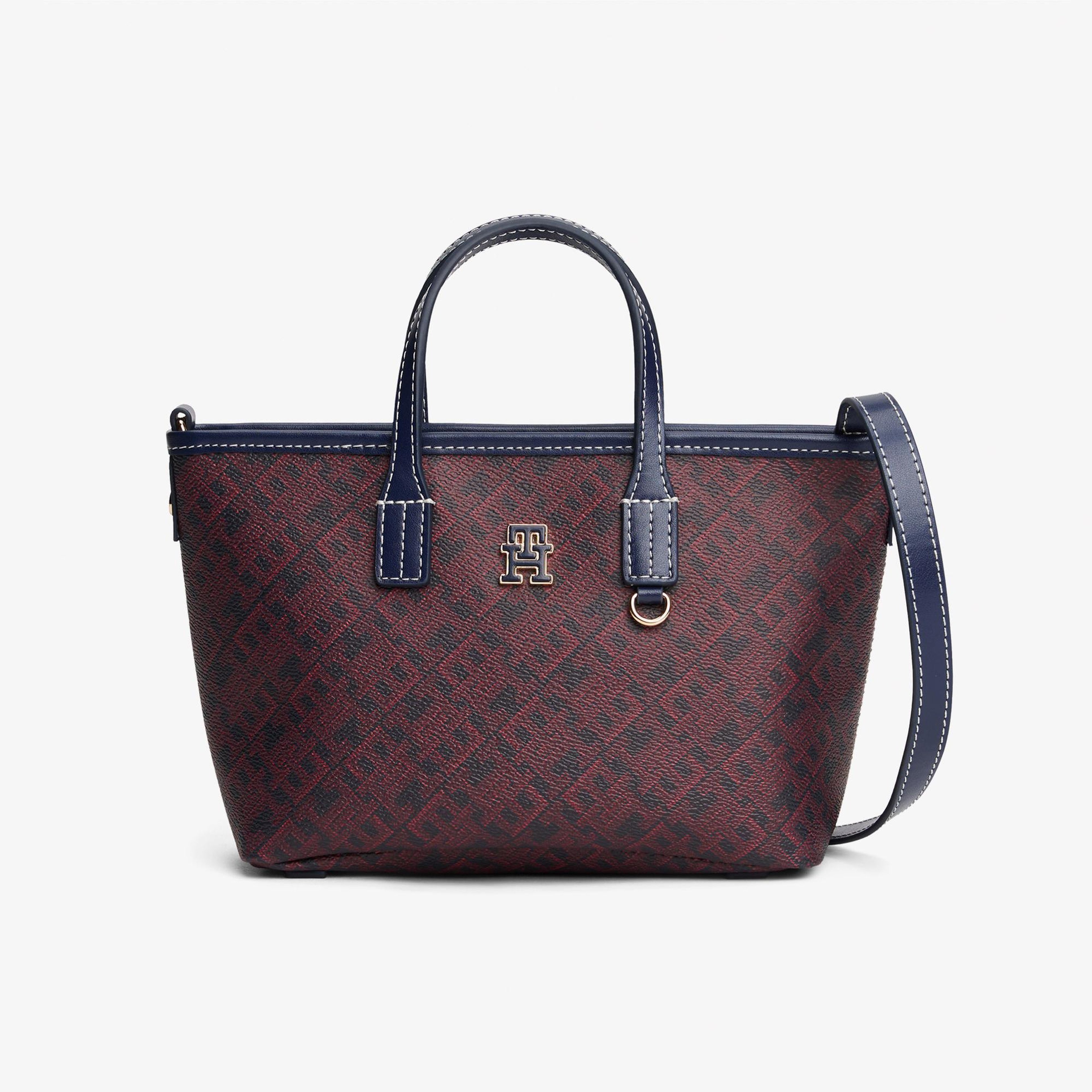 Tommy Hilfiger Monoplay Nano Kadın Bordo Tote Çanta