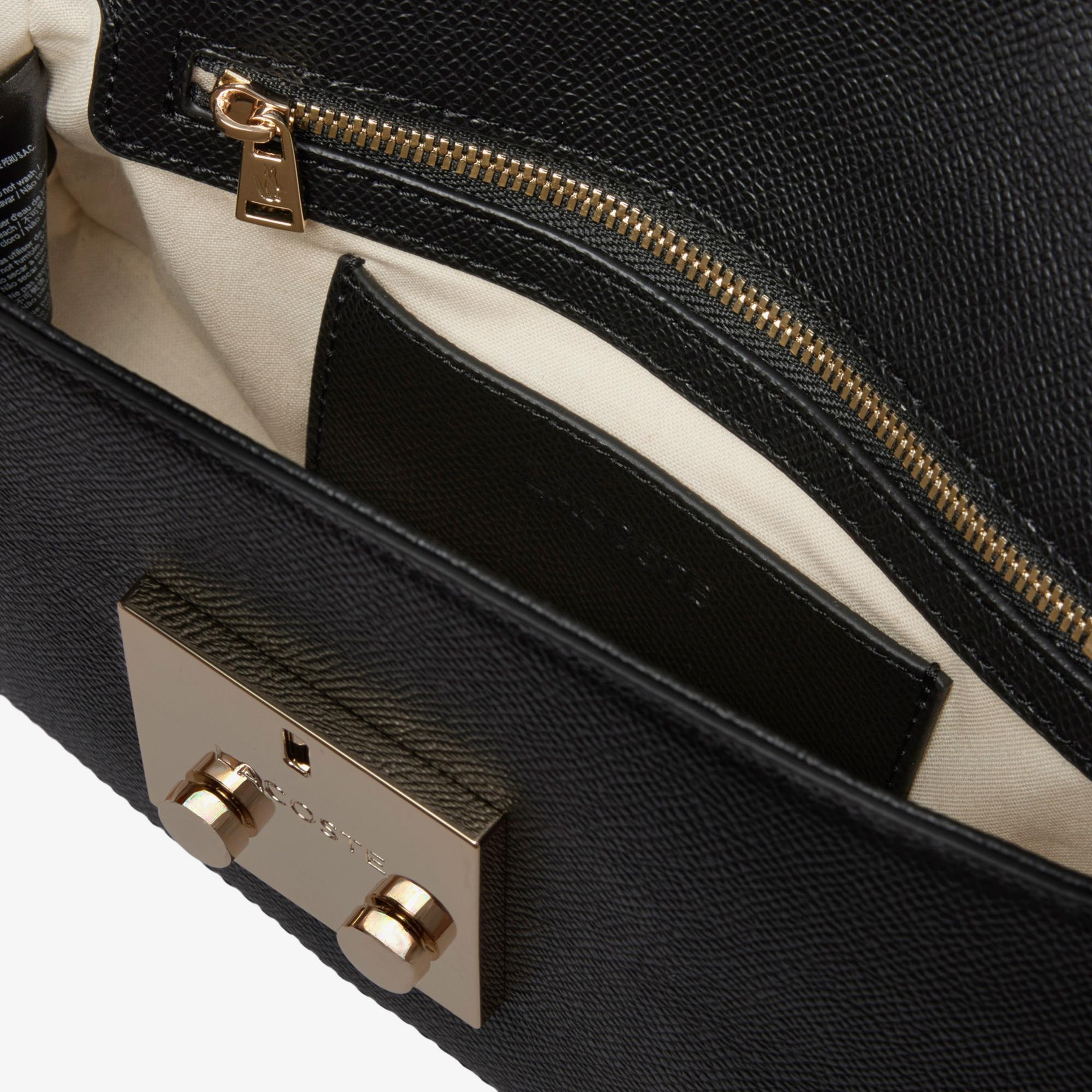 Lacoste Champs-Élysées Kadın Deri Siyah Omuz Çantası