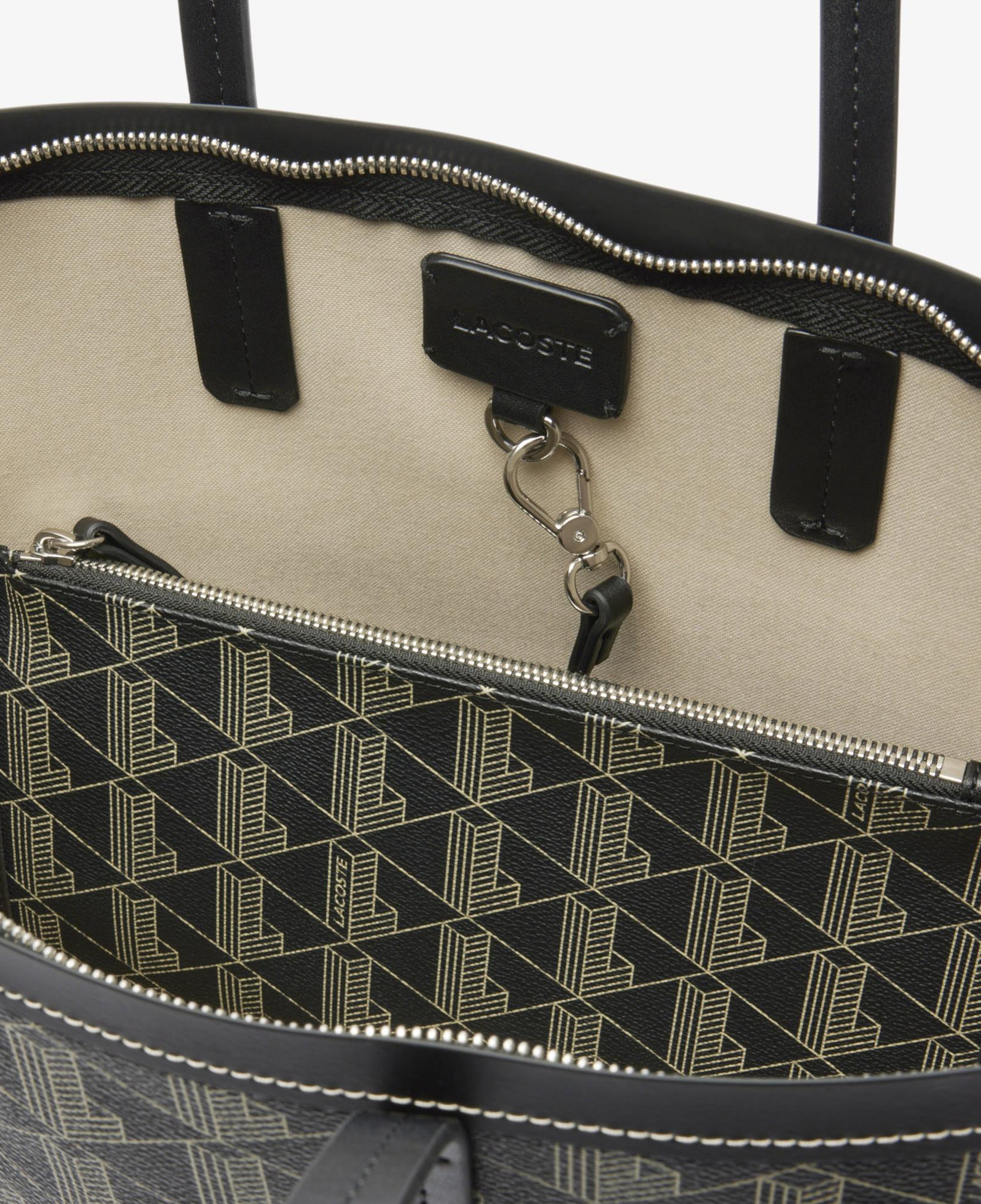 Lacoste Zely Kadın Monogram Siyah Omuz Çantası