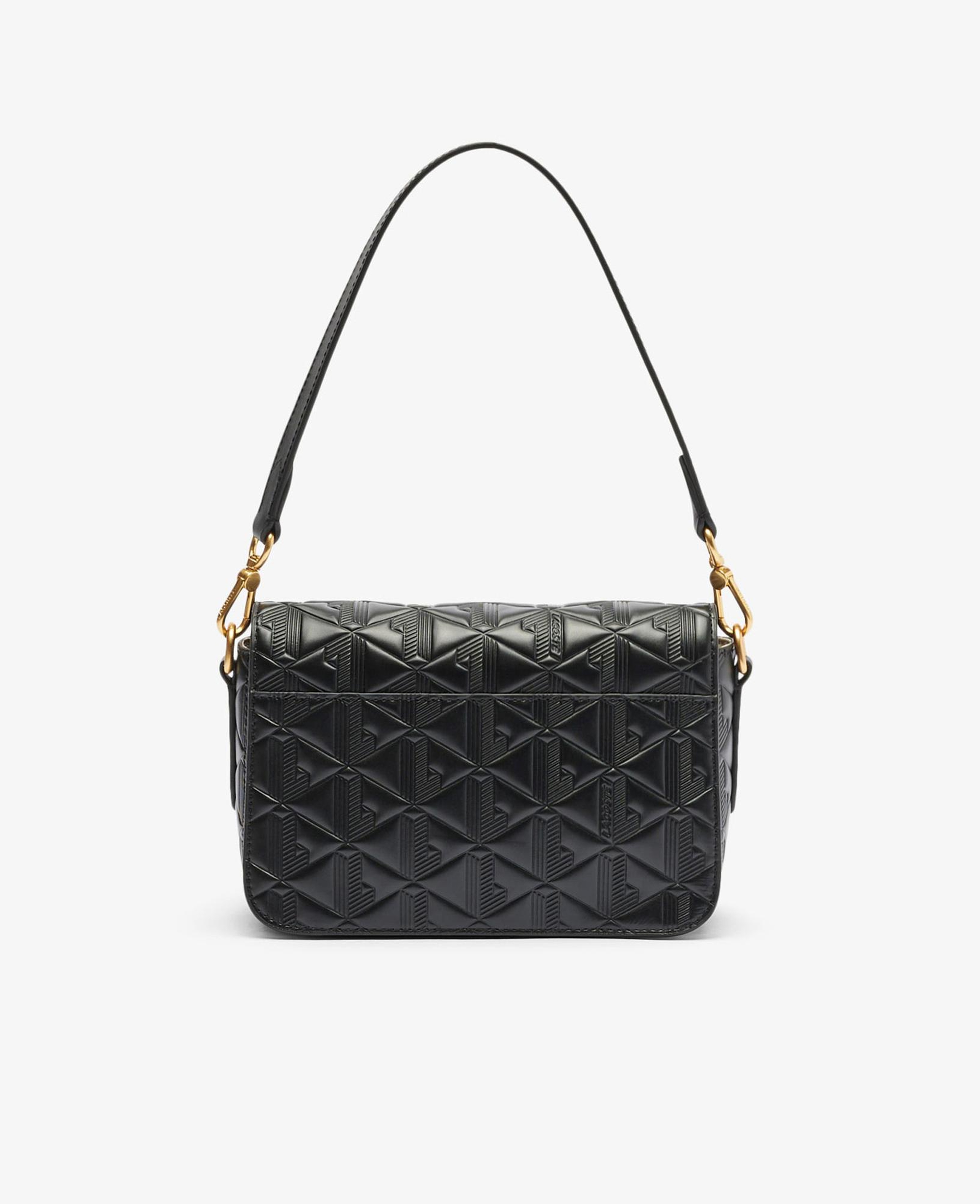 Lacoste Maheki Kadın Monogram Deri Siyah Omuz Çantası