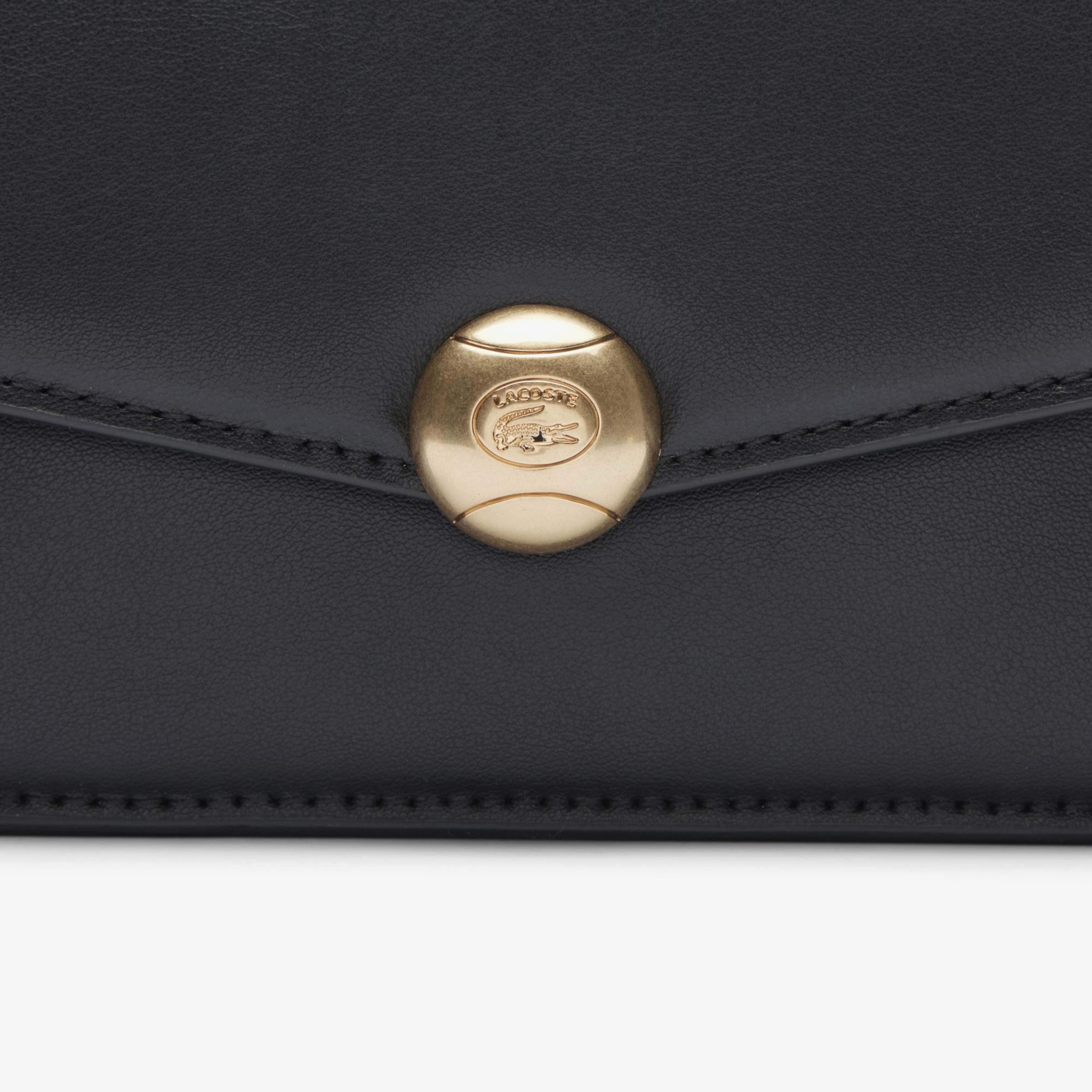 Lacoste Small Tennis Bliss Kadın Deri Siyah Omuz Çantası