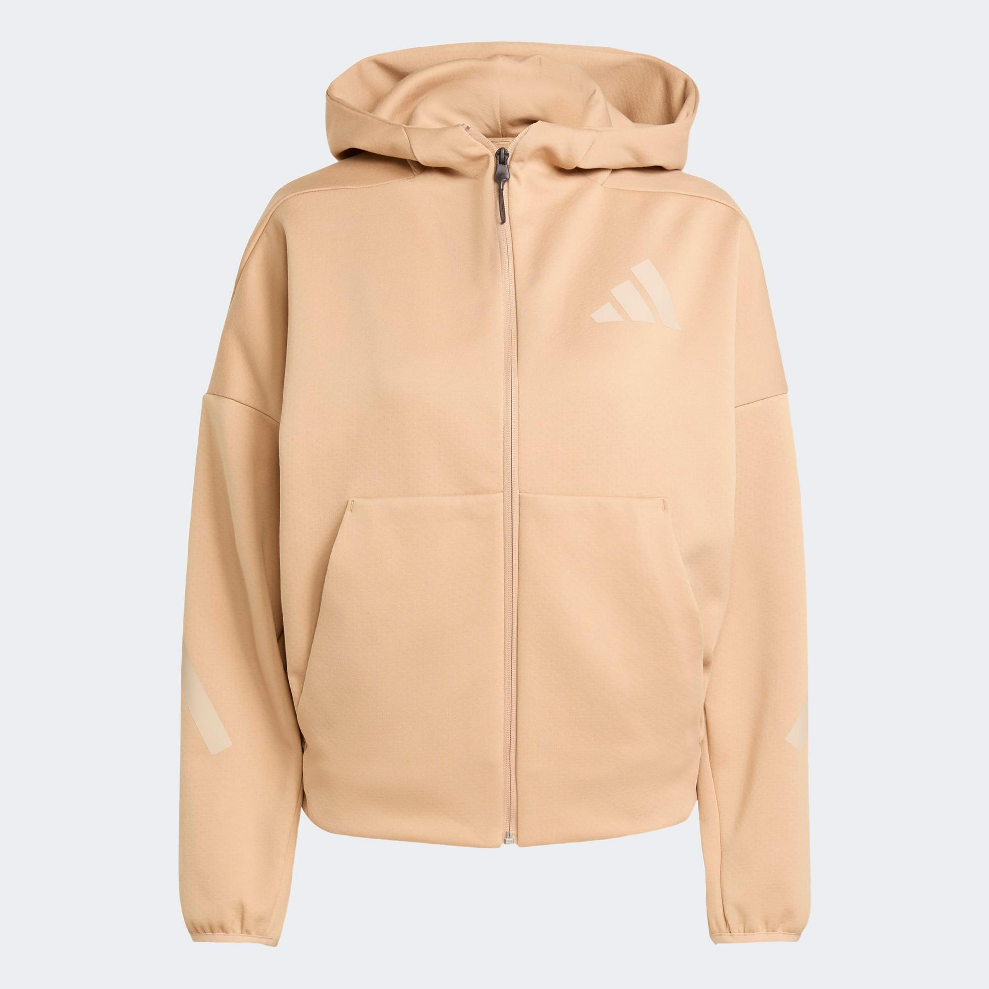 Adidas W Z.N.E. Full Zip Kadın Kahverengi Eşofman Üstü