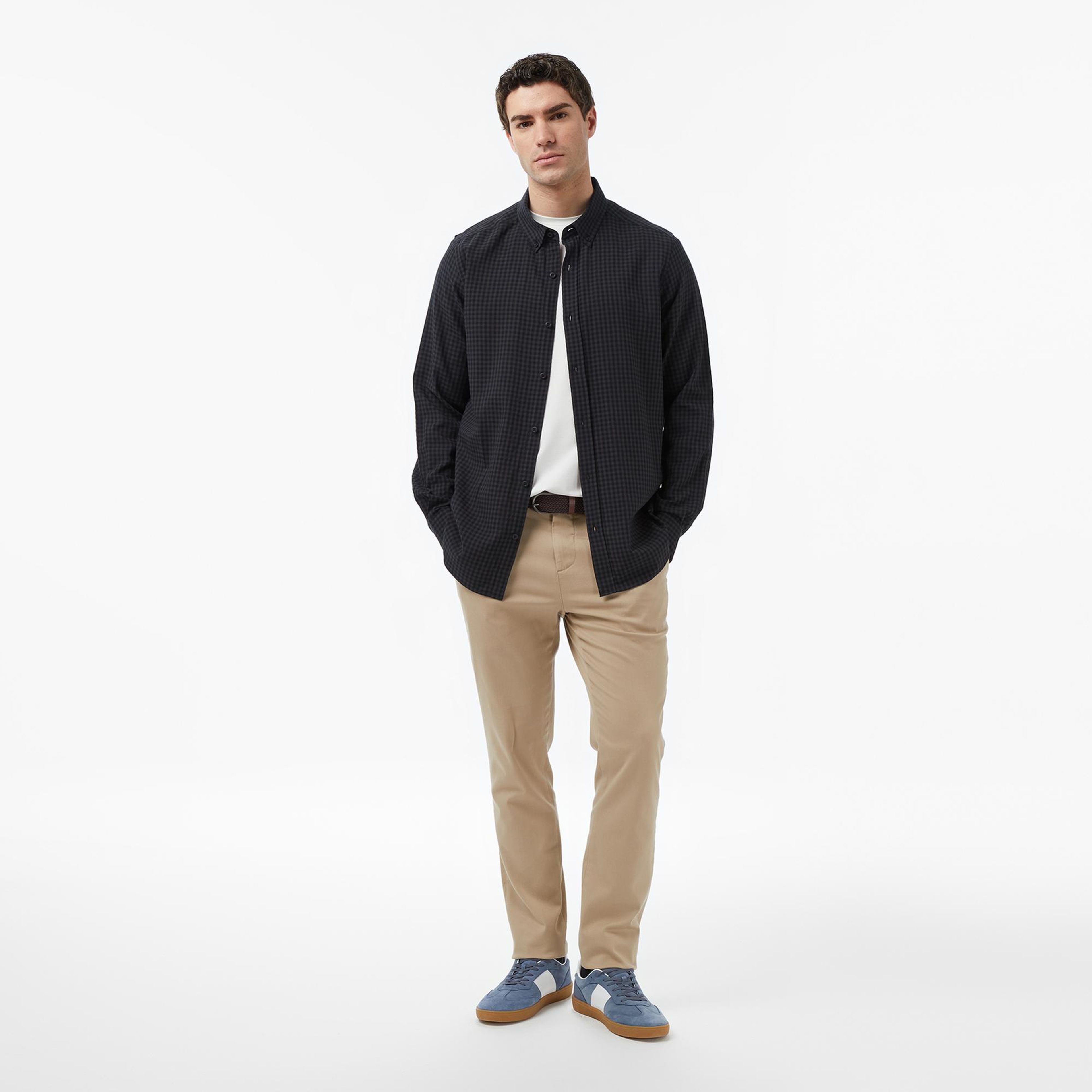 Nautica Erkek Siyah Regular Fit Kareli Gömlek