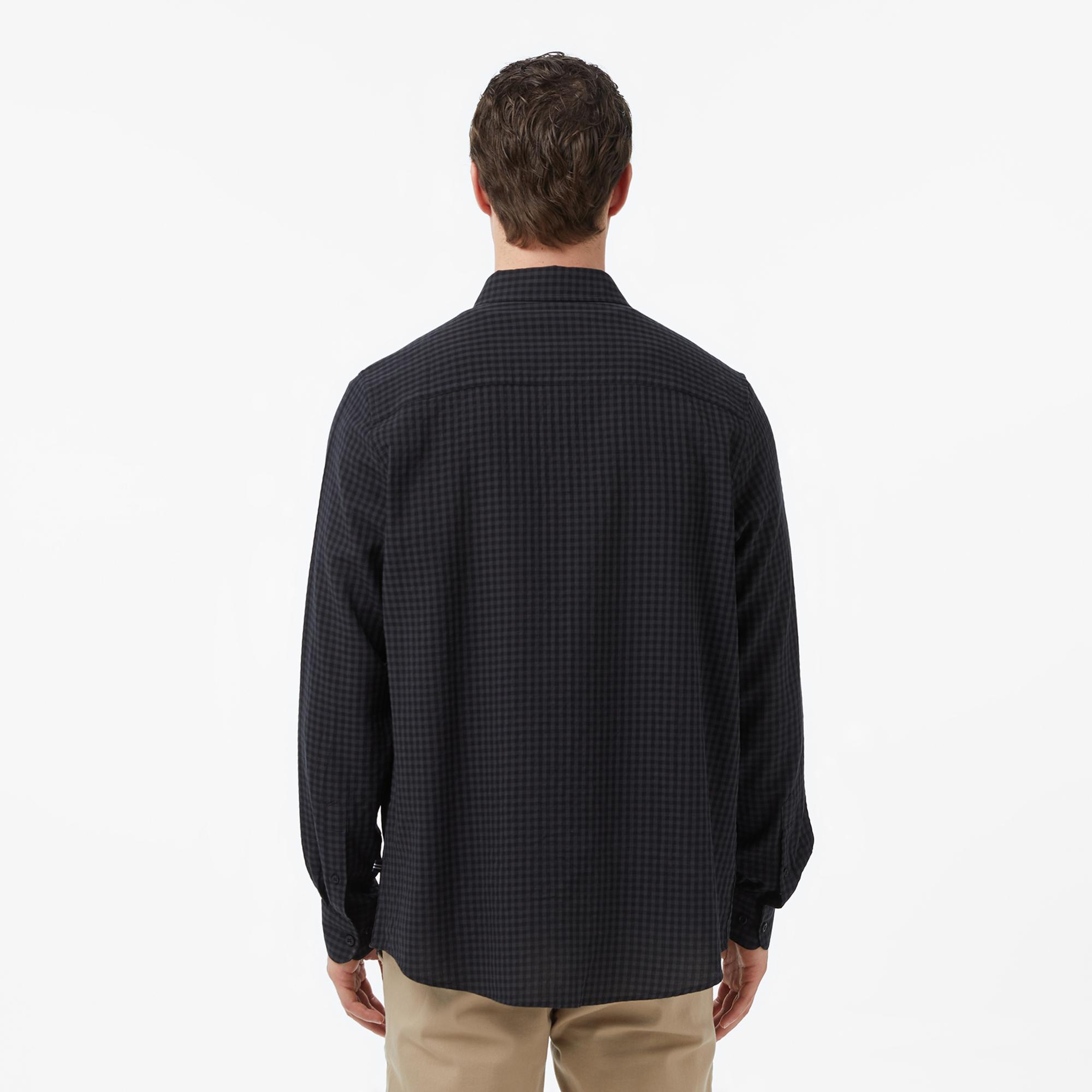 Nautica Erkek Siyah Regular Fit Kareli Gömlek