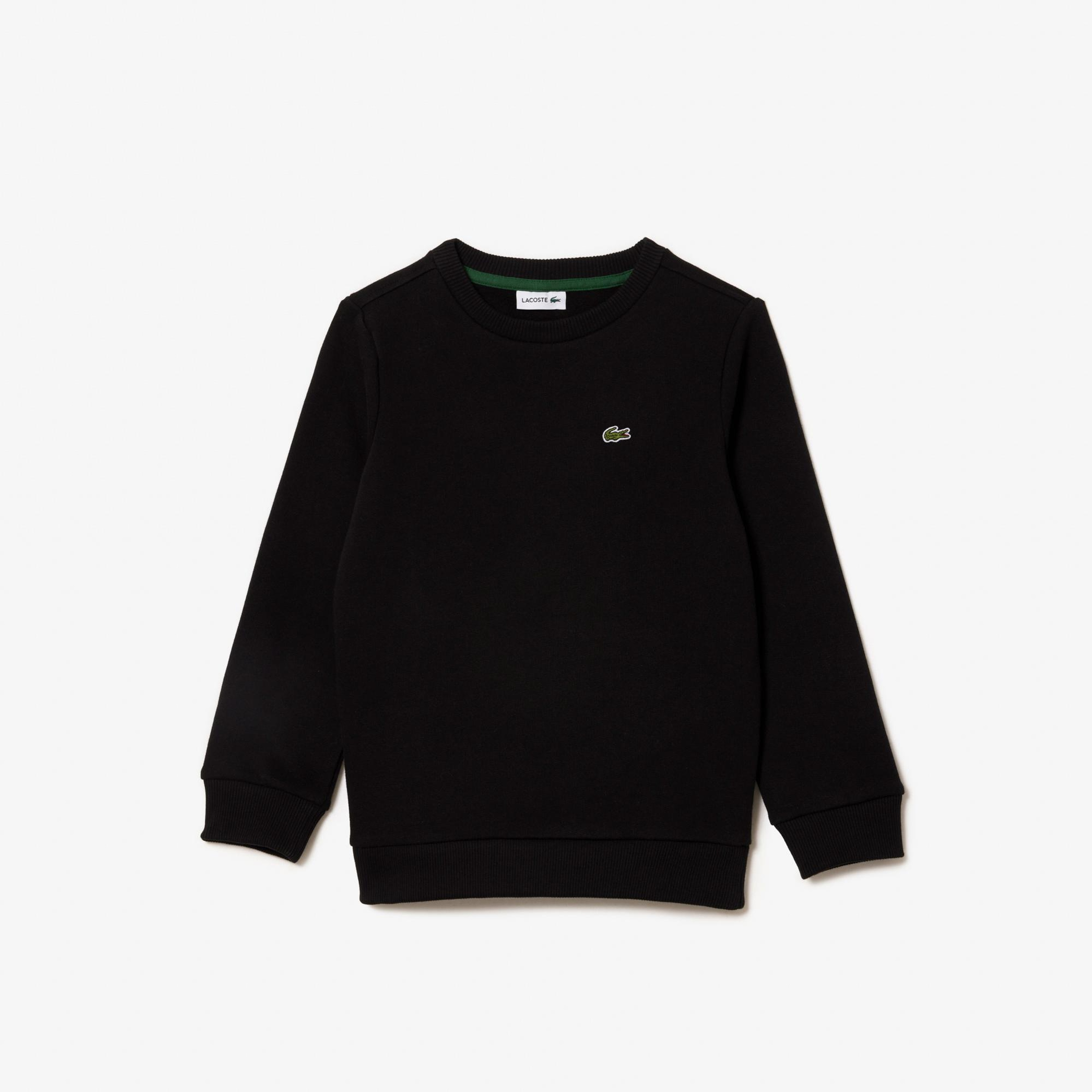 Lacoste Çocuk Bisiklet Yaka Siyah Sweatshirt