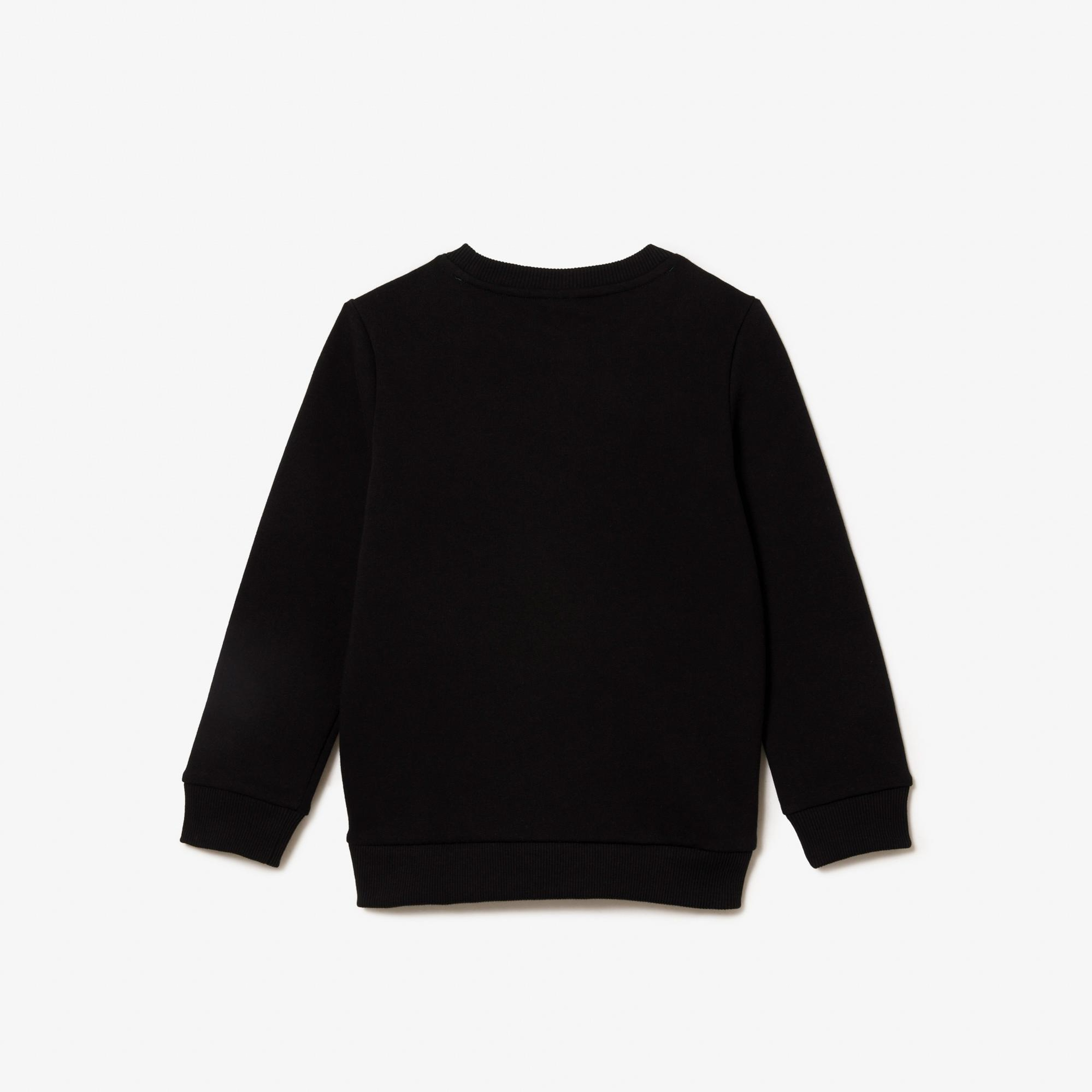 Lacoste Çocuk Bisiklet Yaka Siyah Sweatshirt