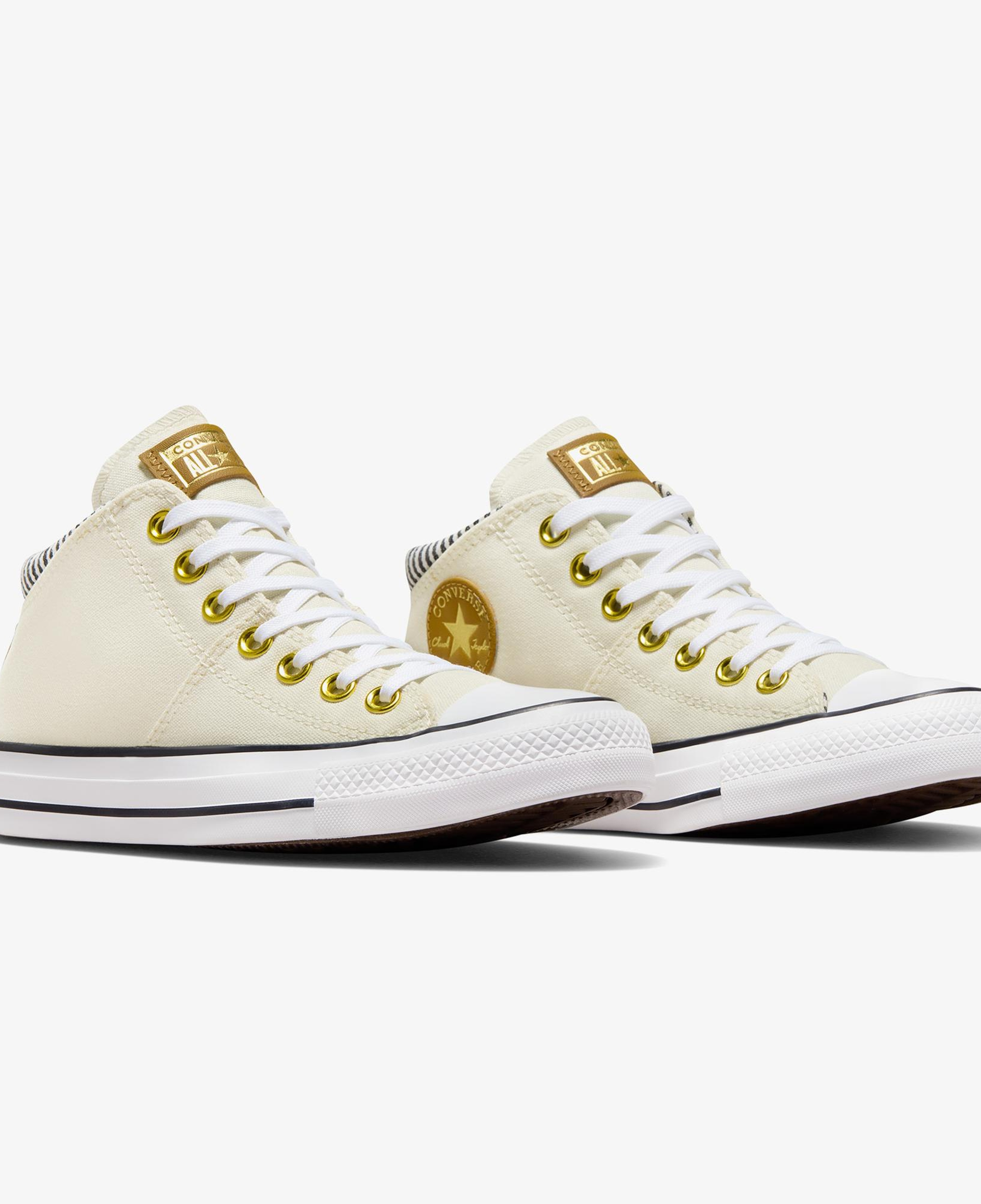 Converse Chuck Taylor All Star Madison Herringbone Stripe Kadın Krem Sneaker