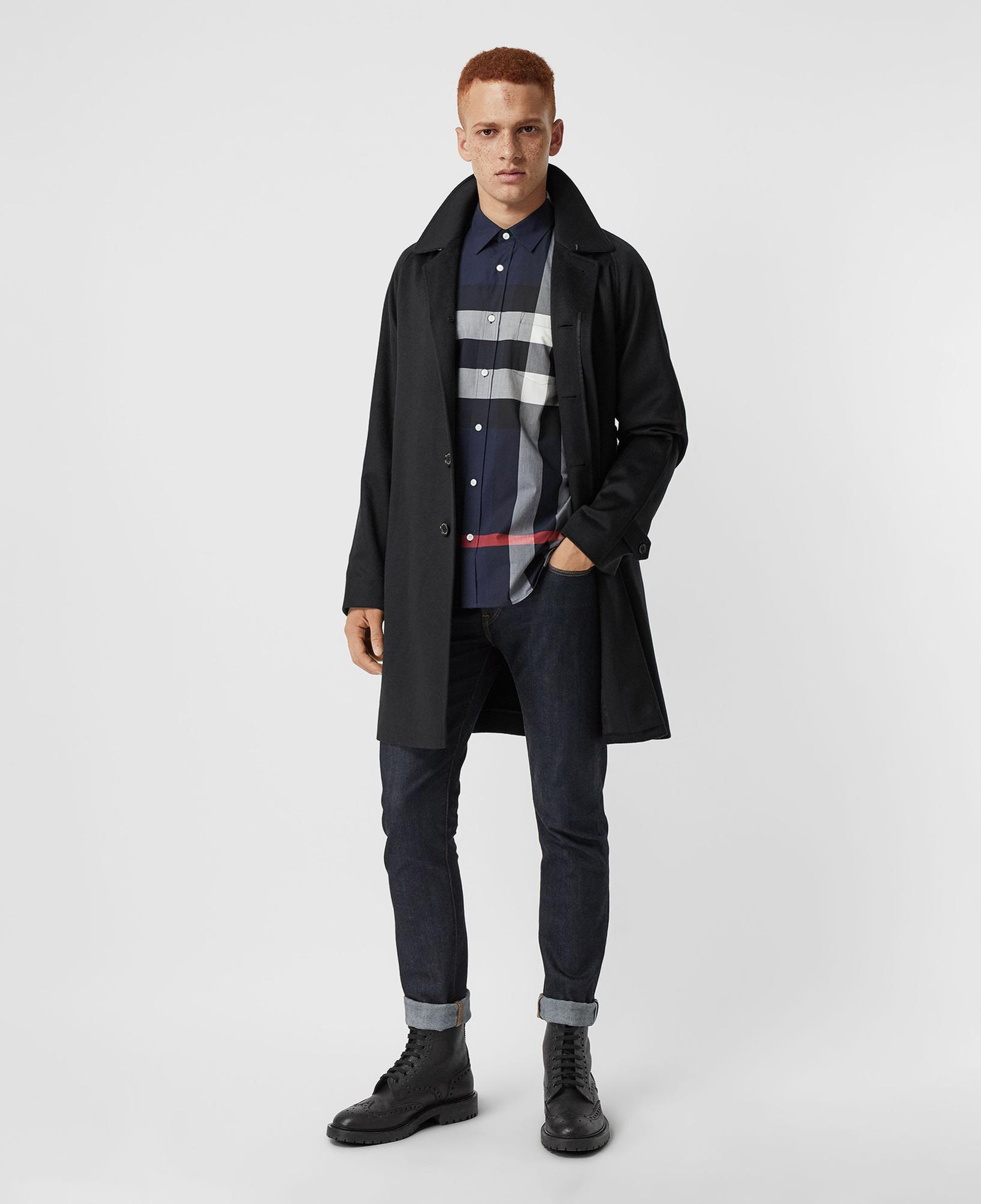 Burberry Windsor Stretch Cotton Erkek Lacivert Gömlek