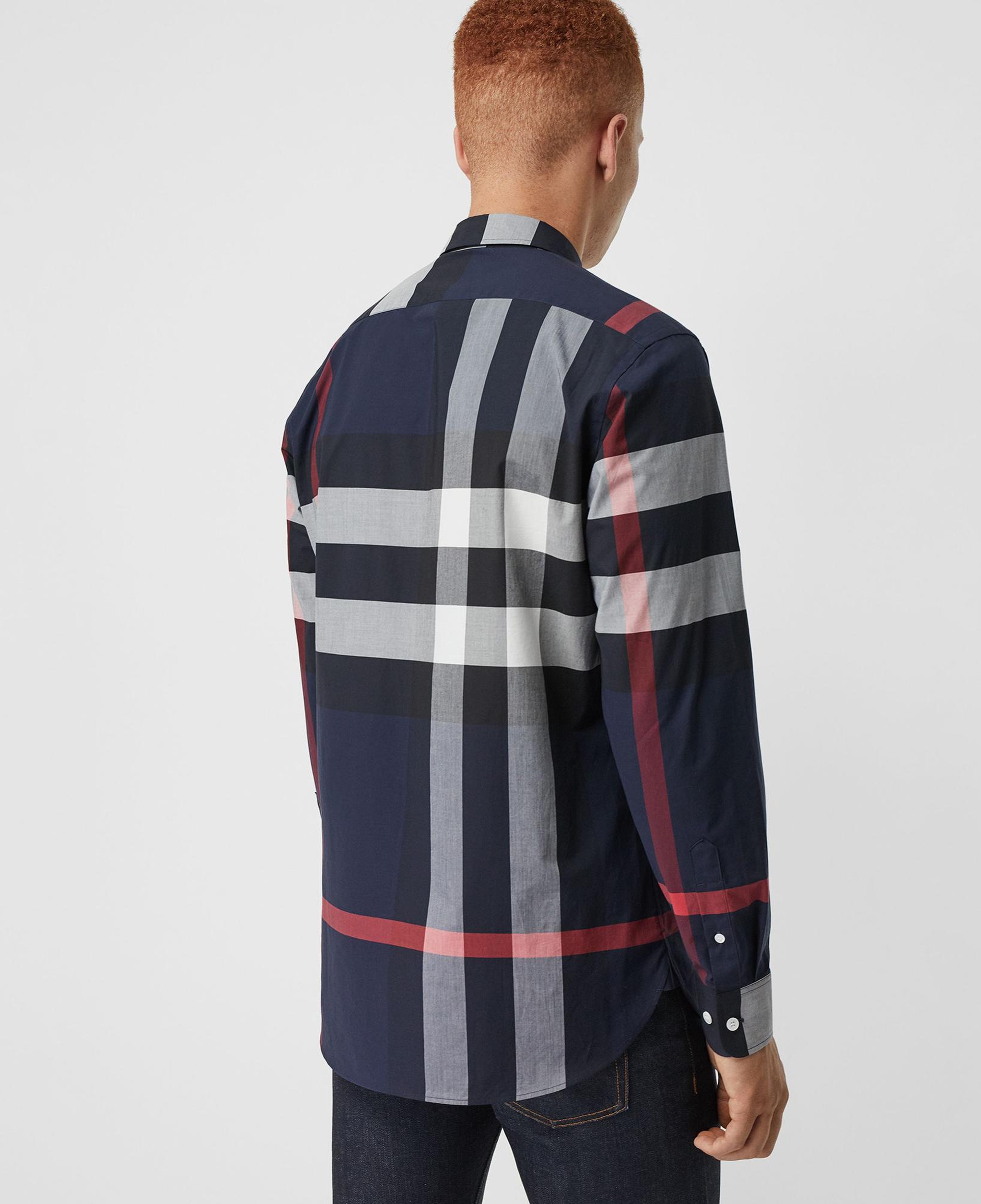 Burberry Windsor Stretch Cotton Erkek Lacivert Gömlek