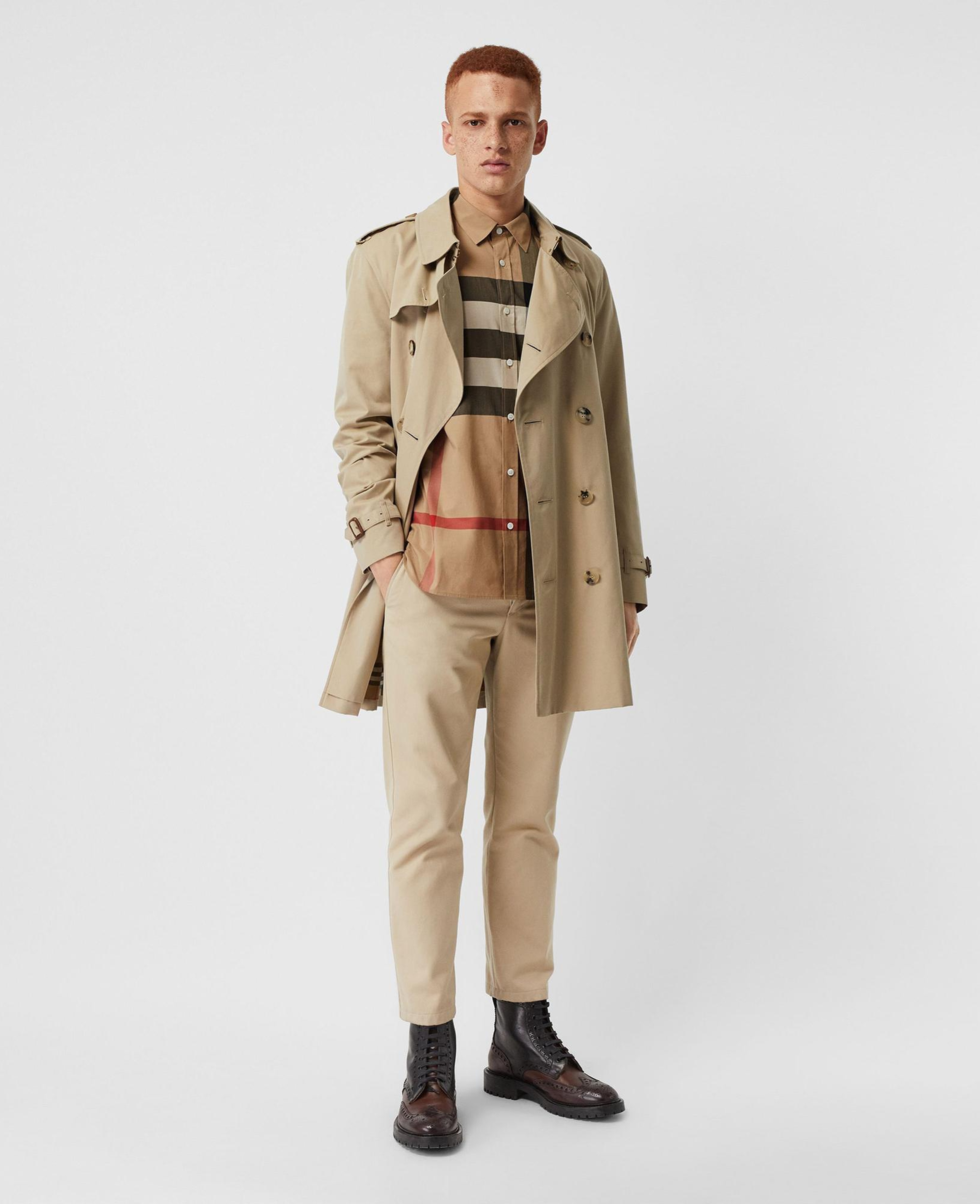 Burberry Windsor Stretch Cotton Erkek Bej Gömlek